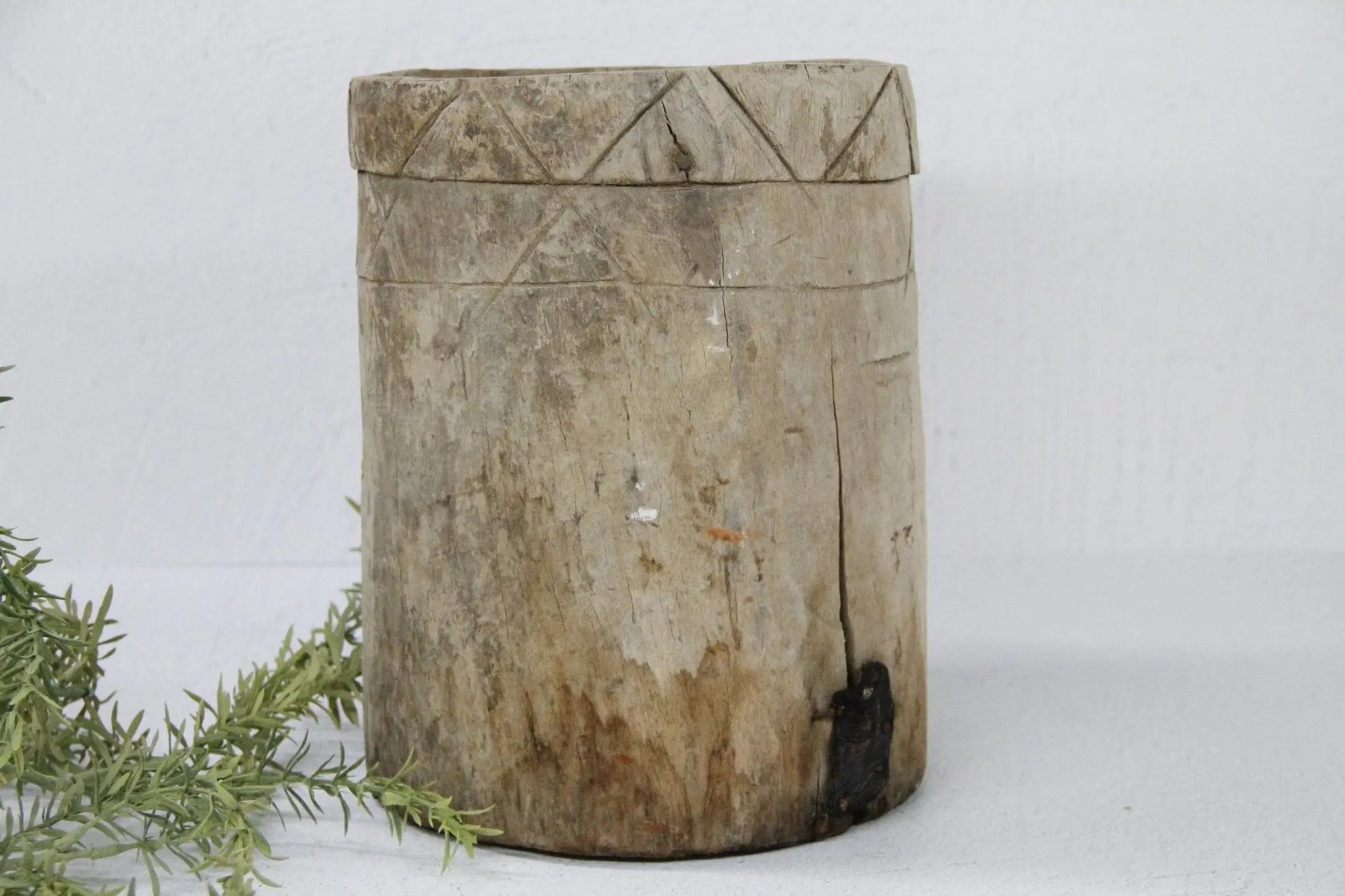 Antique Wooden Pot | Grain Vessel India  Debra Hall Lifestyle