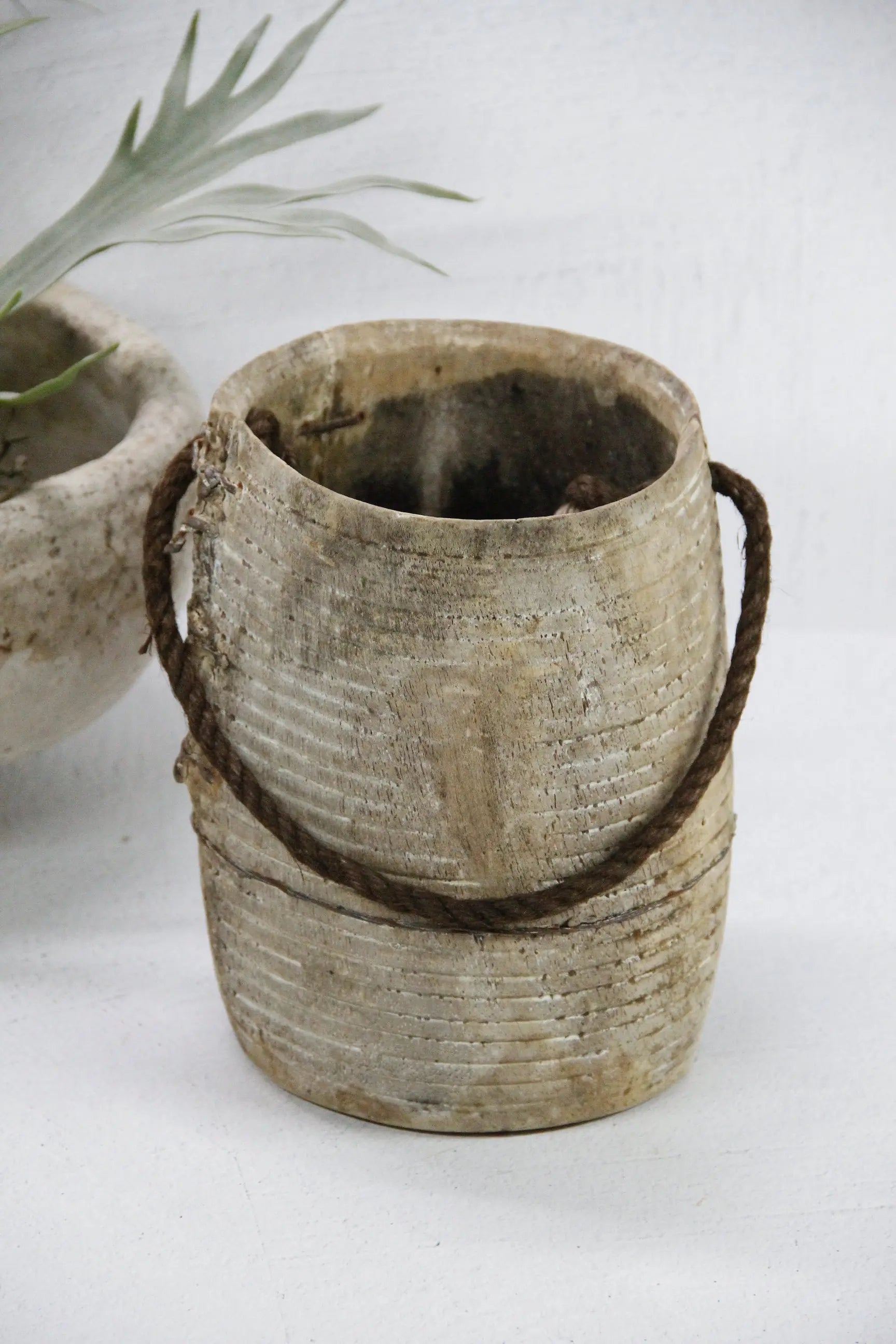 Antique Wooden Pot | Wabi Sabi Vase  Debra Hall Lifestyle