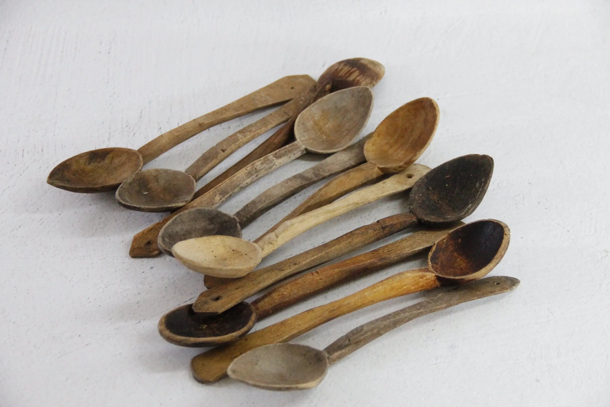 Antique Wooden Spoon European | Medium Rustic Hand Carved  Debra Hall Lifestyle