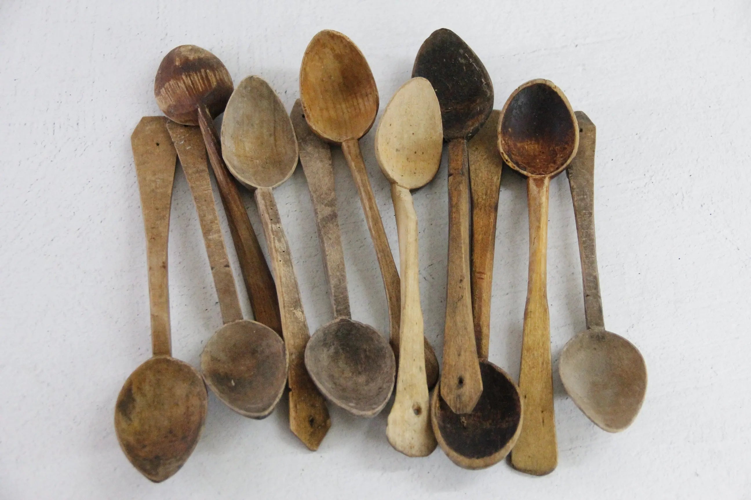 Antique Wooden Spoon European | Medium Rustic Hand Carved  Debra Hall Lifestyle