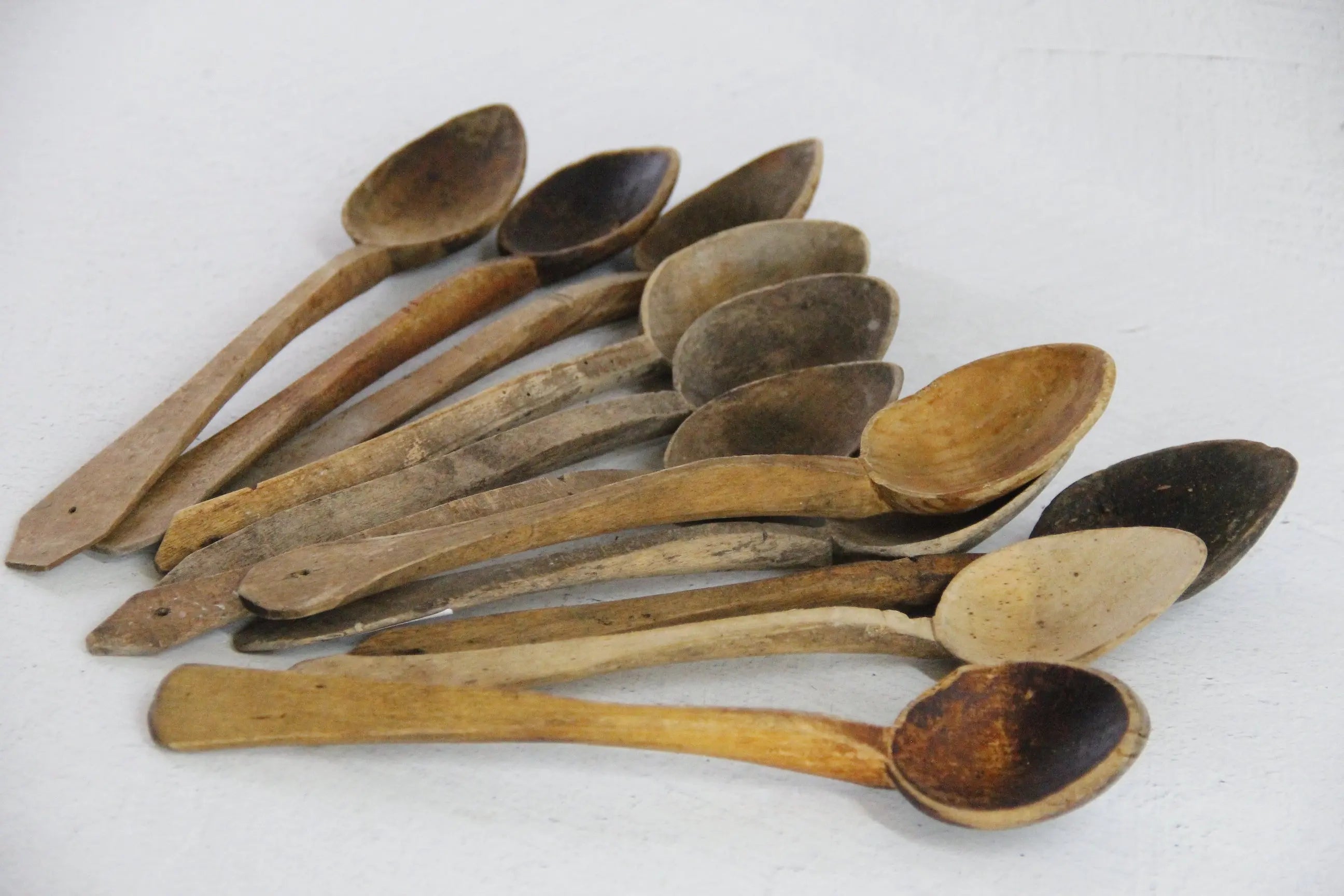 Antique Wooden Spoon European | Medium Rustic Hand Carved  Debra Hall Lifestyle