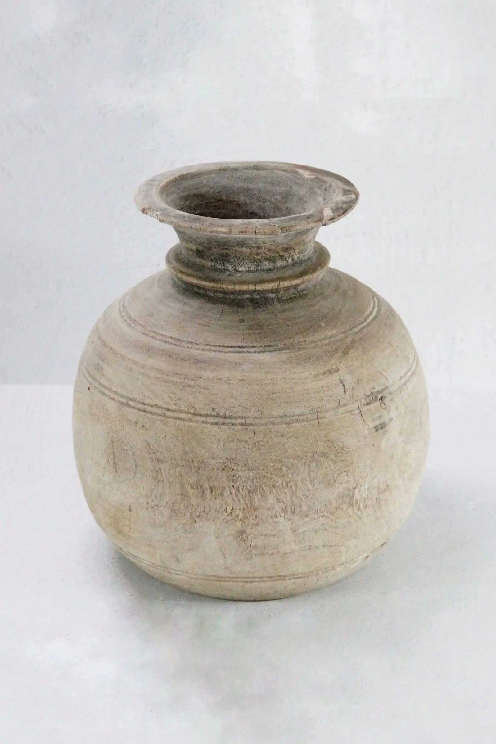 Antique Wooden Vase | Hand Carved Vessel | Wabi-Sabi  Debra Hall Lifestyle