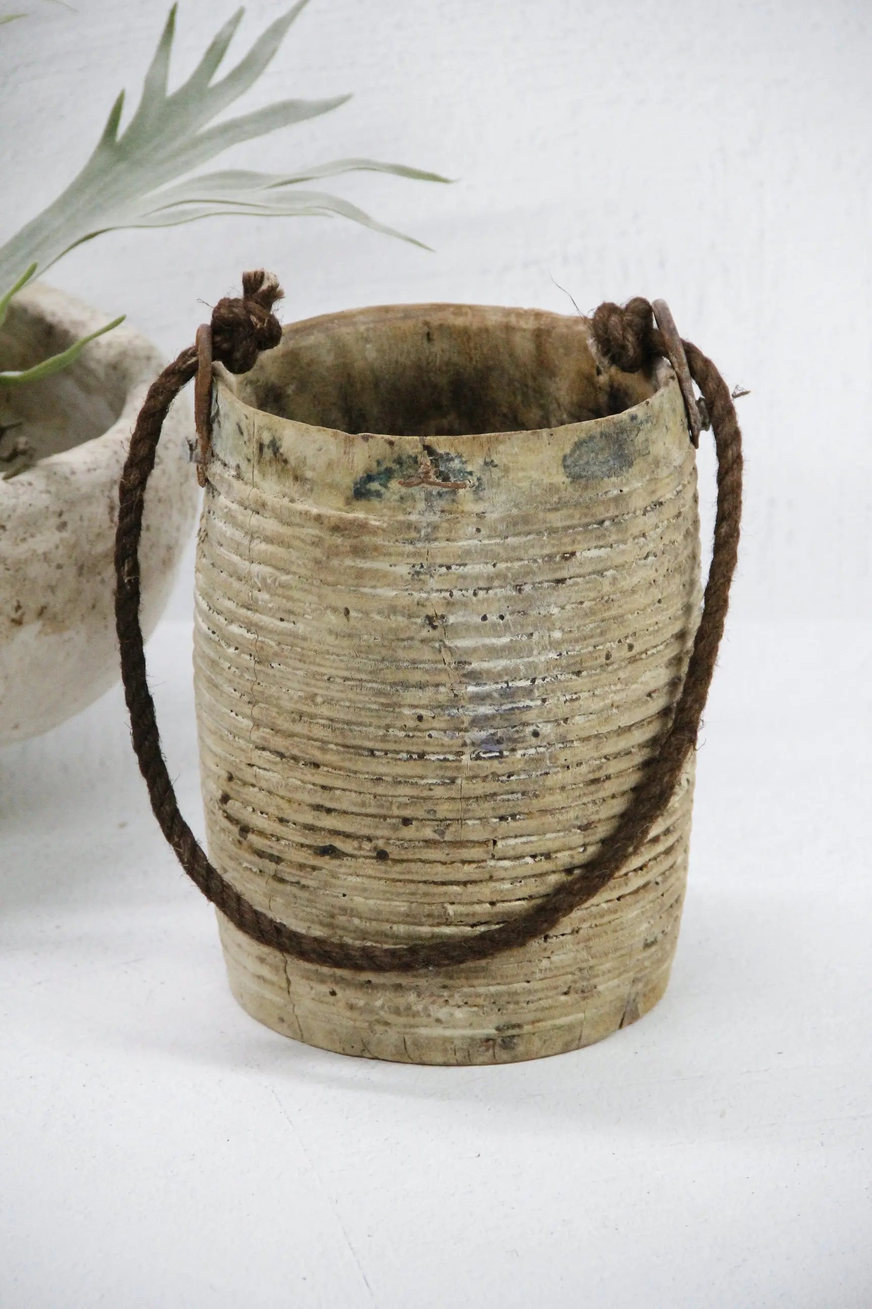 Antique Wooden Vase | Wabi-Sabi Vessel  Debra Hall Lifestyle