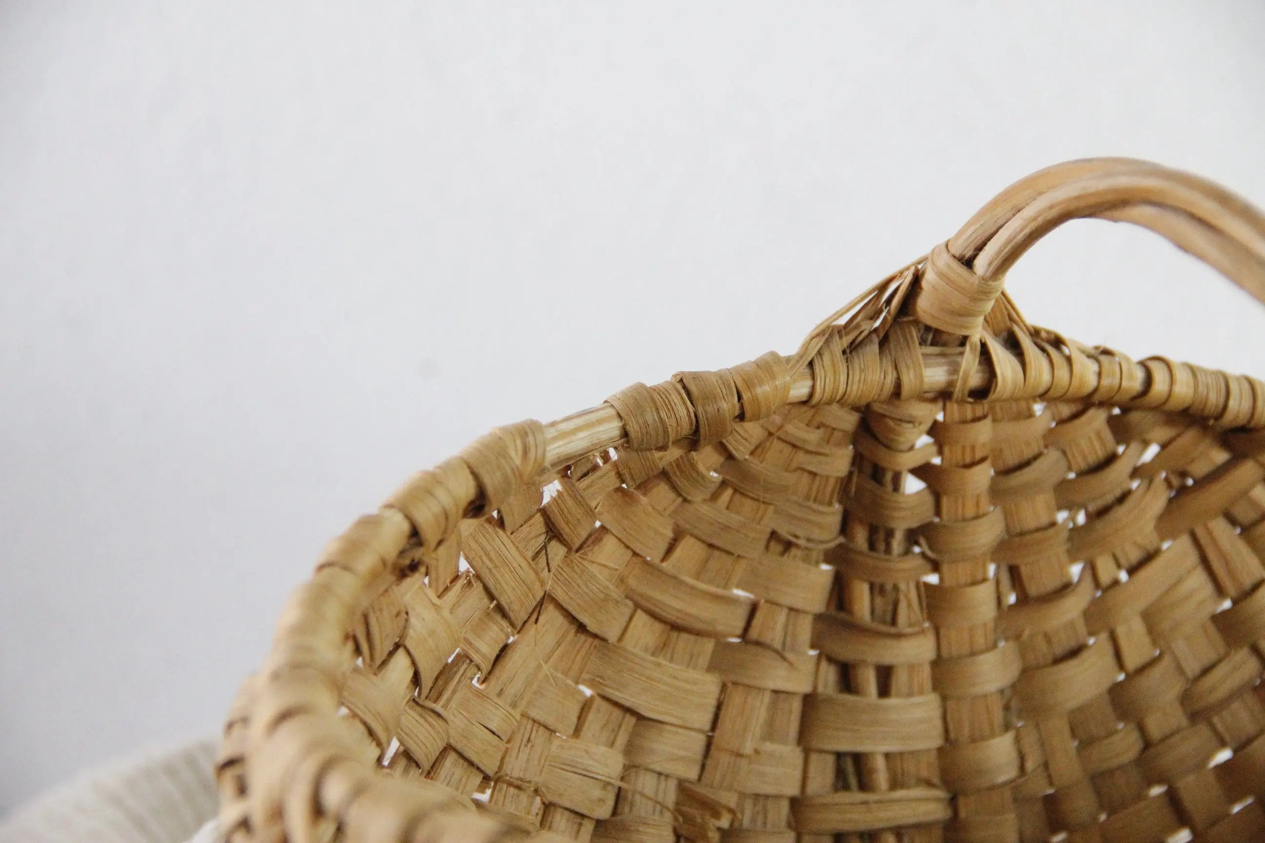 Antique Woven Egg Basket | Petite Wicker Buttocks Gathering Basket  Debra Hall Lifestyle