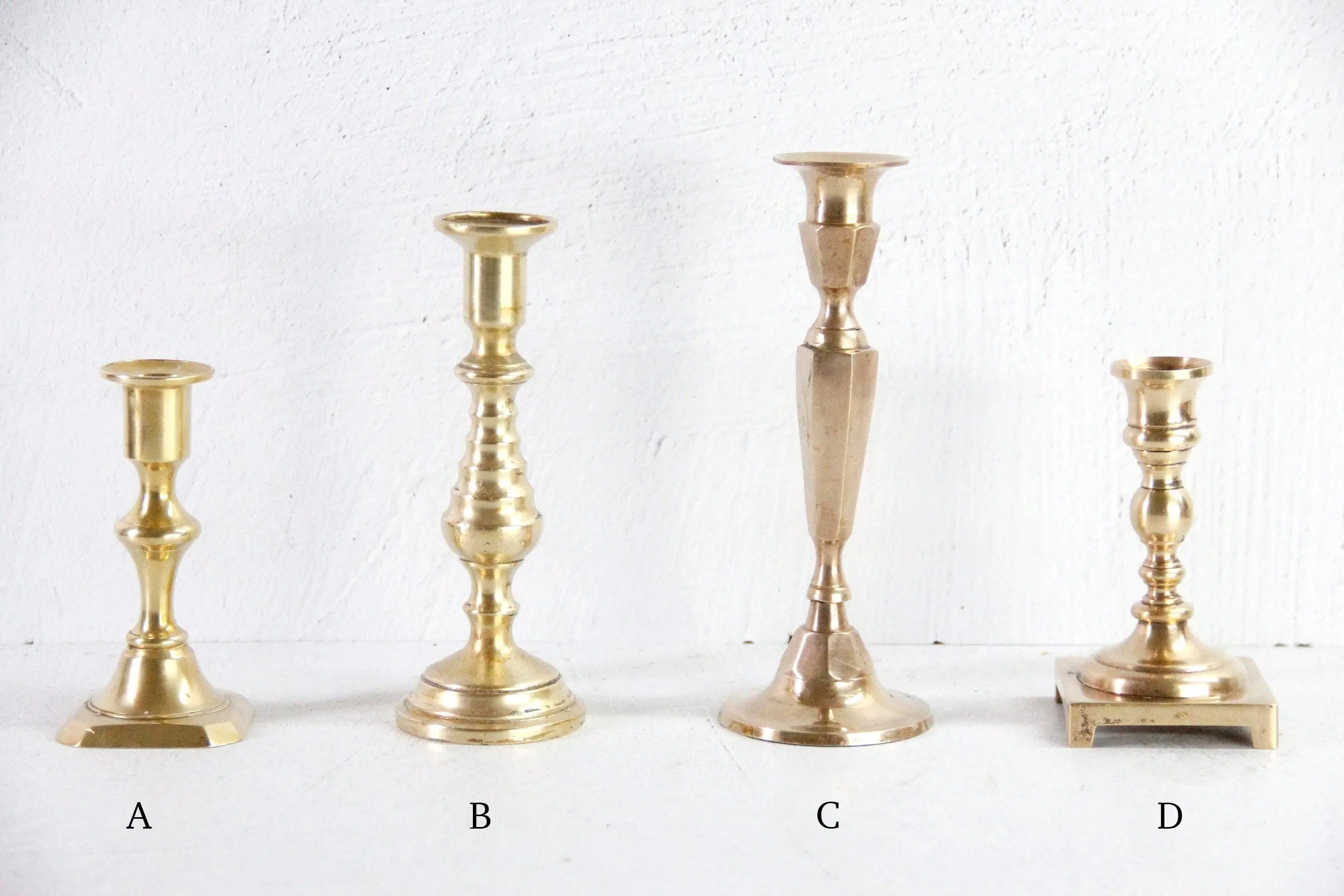 Assorted Antique Solid Brass Candle Holder | Candlestick  Debra Hall Lifestyle