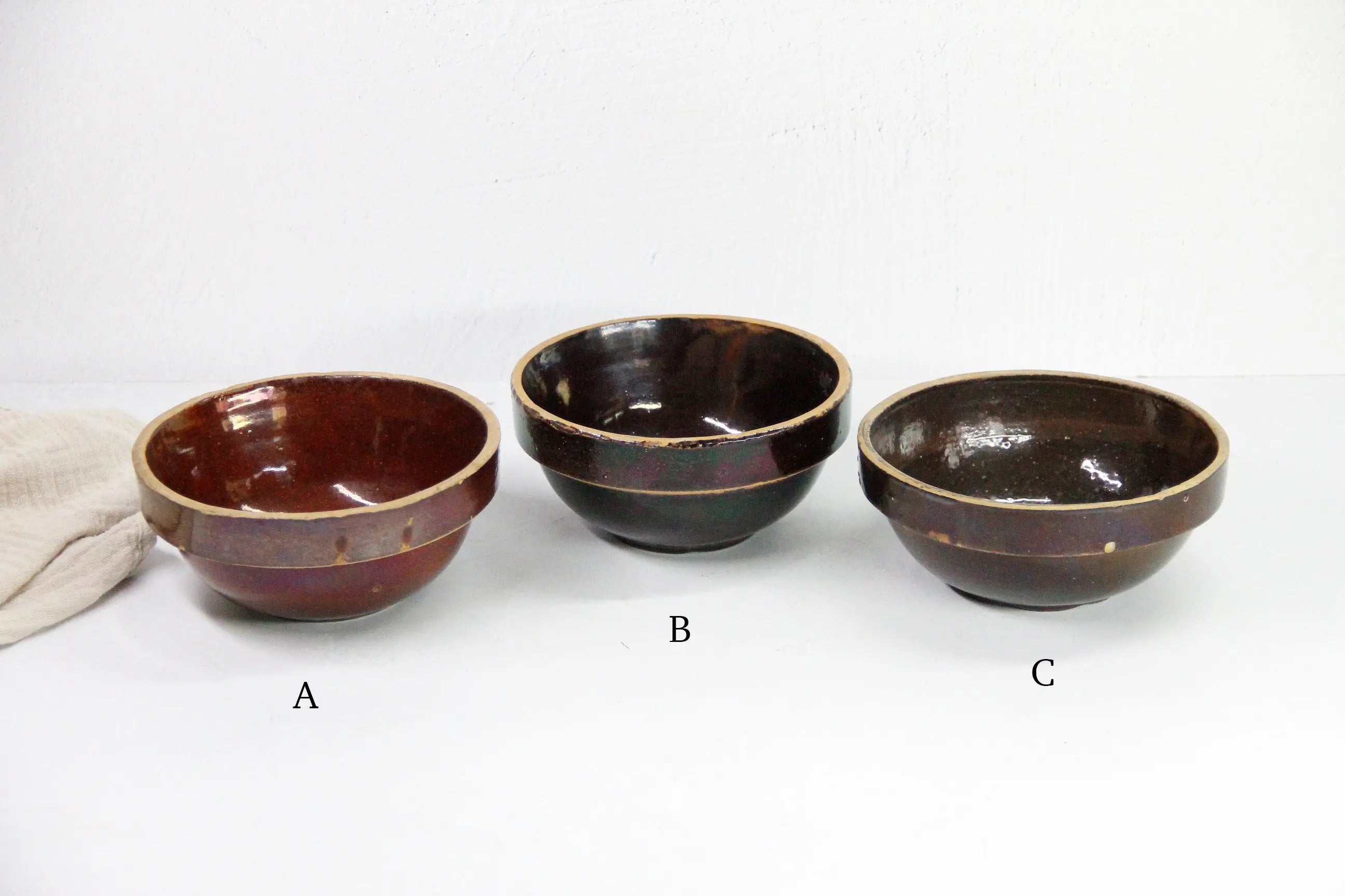 Assorted Antique Stoneware Bowl | Kitchen Crock Mixing Bowl-Brown  Debra Hall Lifestyle