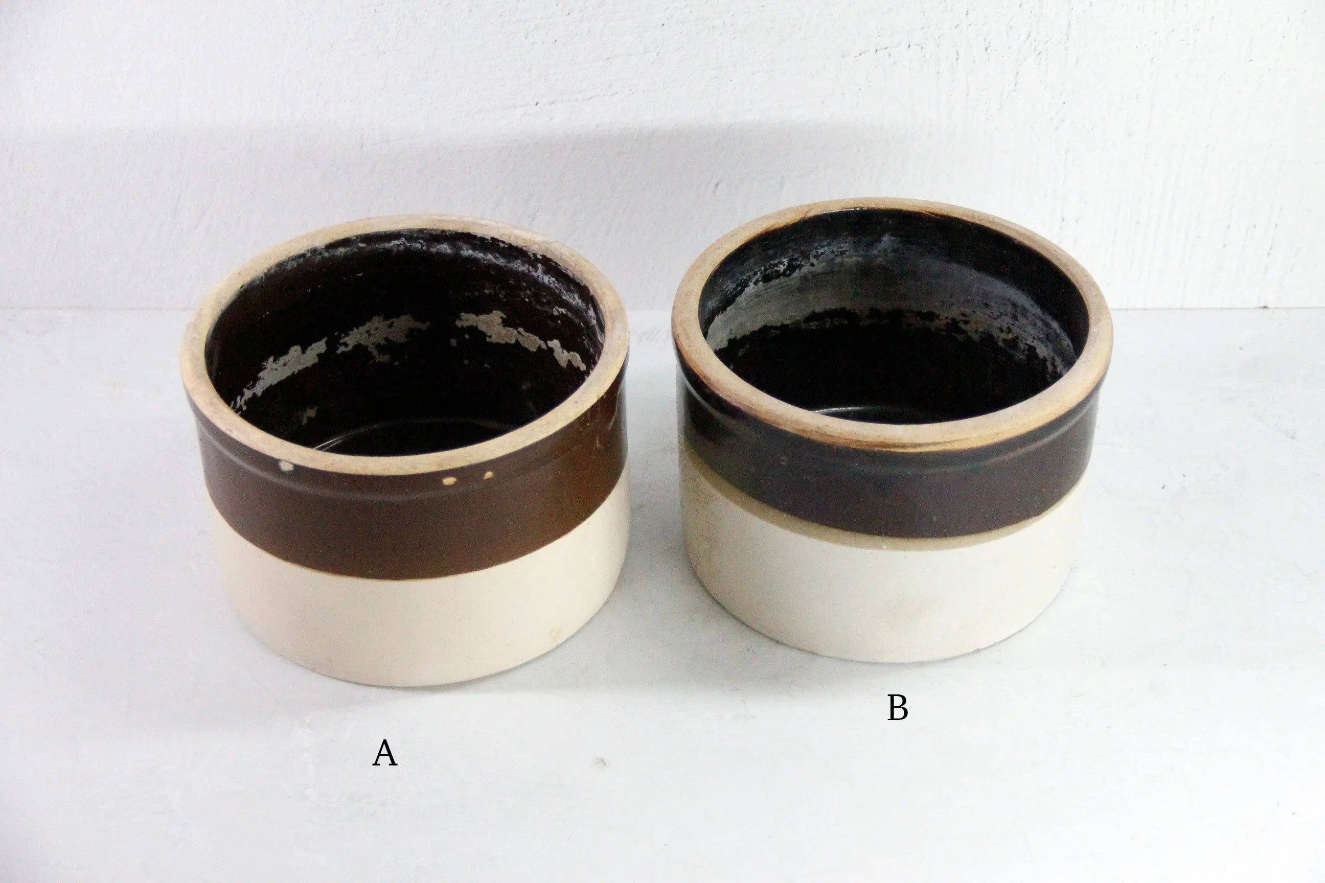Assorted Antique Stoneware Crock | Two Tone Dipped  Debra Hall Lifestyle