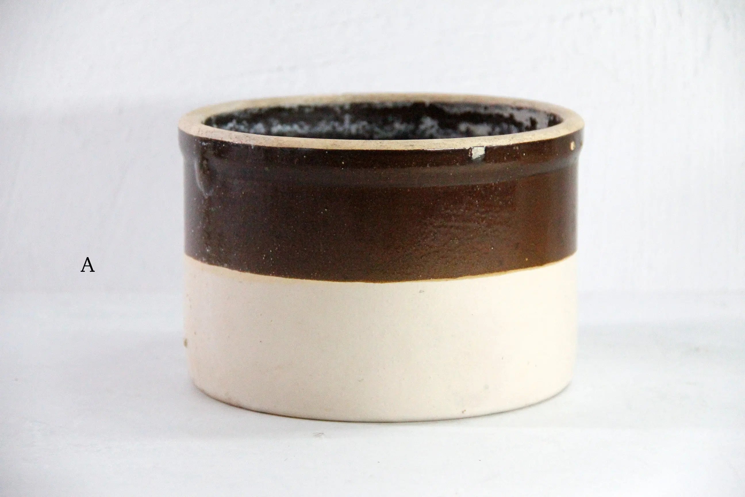 Assorted Antique Stoneware Crock | Two Tone Dipped  Debra Hall Lifestyle