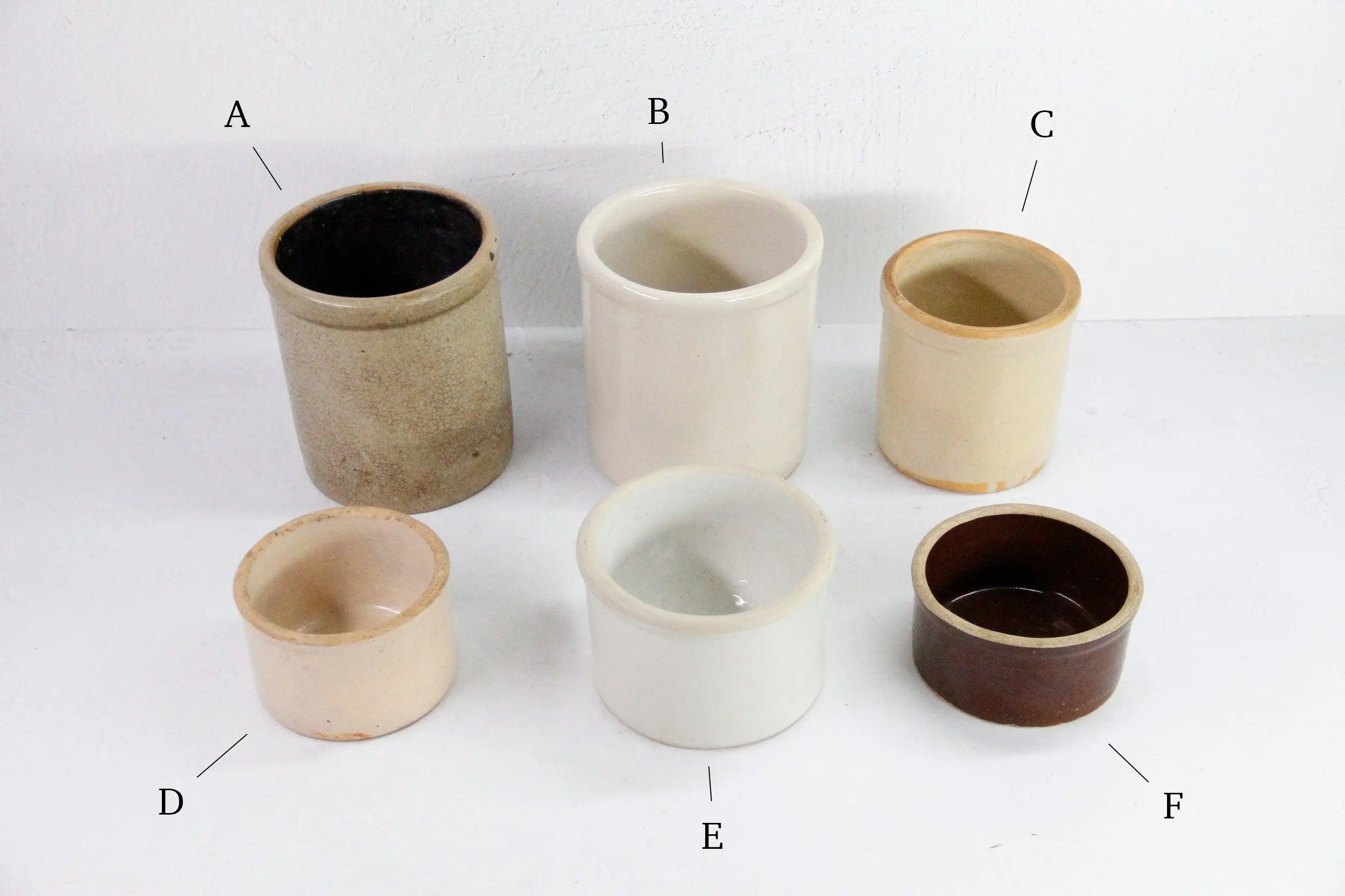 Assorted Antique Stoneware Crocks | Utensil Kitchen Decor  Debra Hall Lifestyle