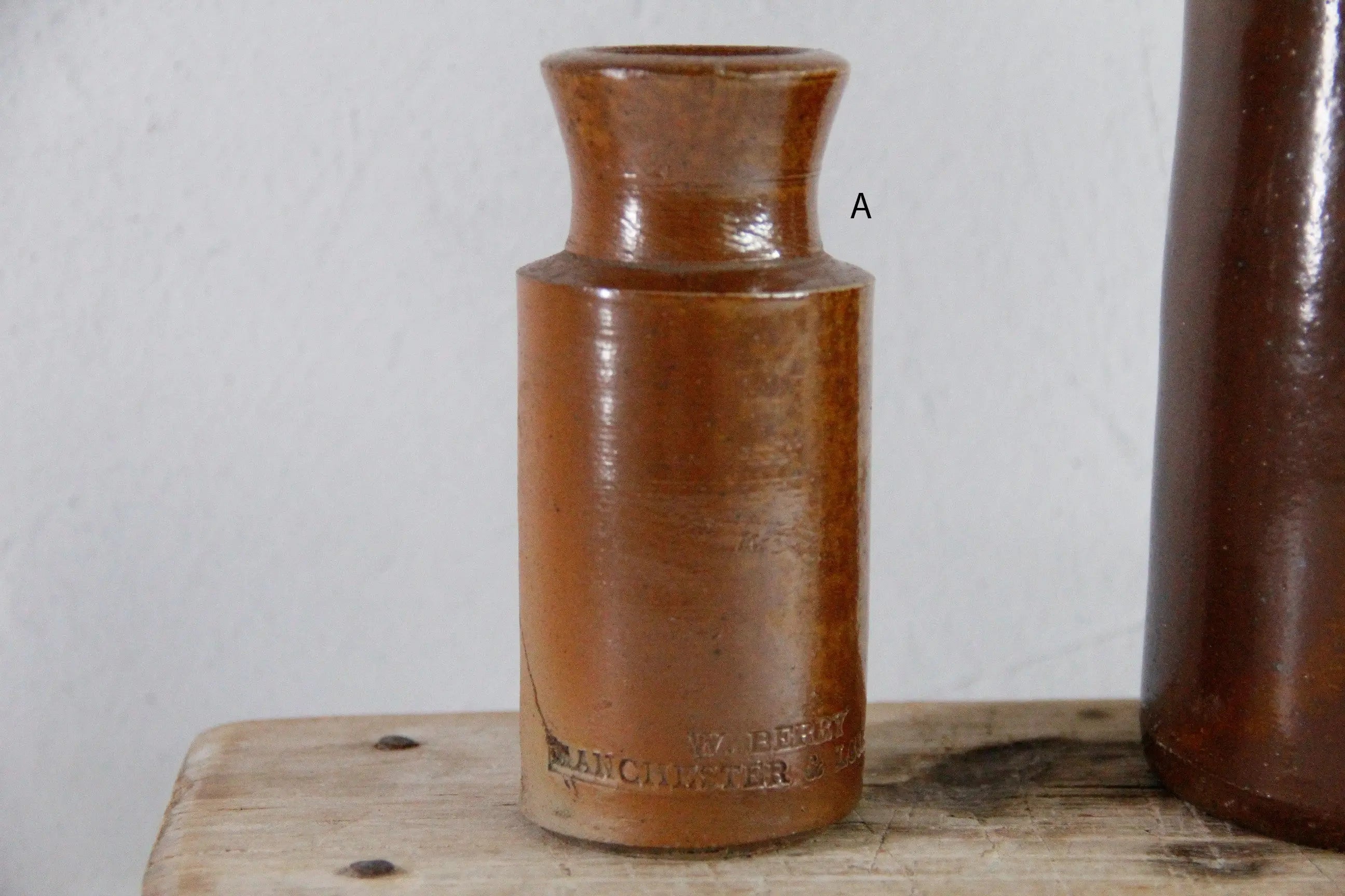 Assorted Antique Stoneware Ink Bottle | Brown Mini Crock  Debra Hall Lifestyle