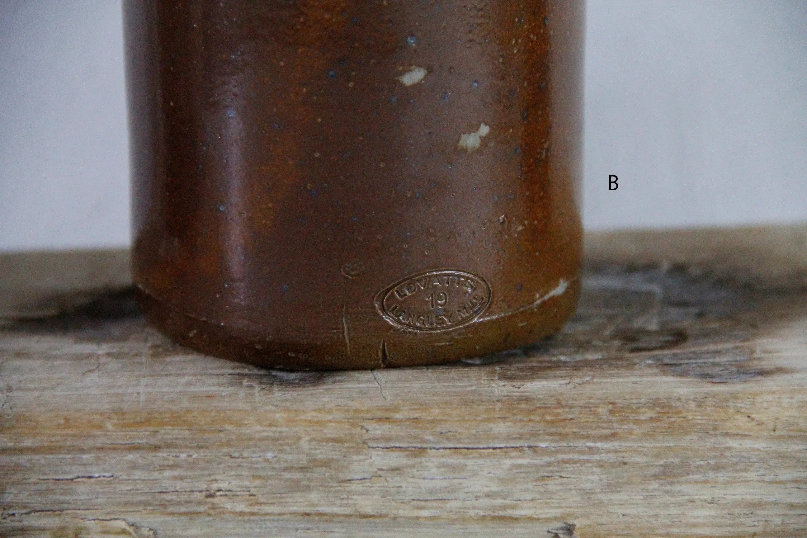 Assorted Antique Stoneware Ink Bottle | Brown Mini Crock  Debra Hall Lifestyle