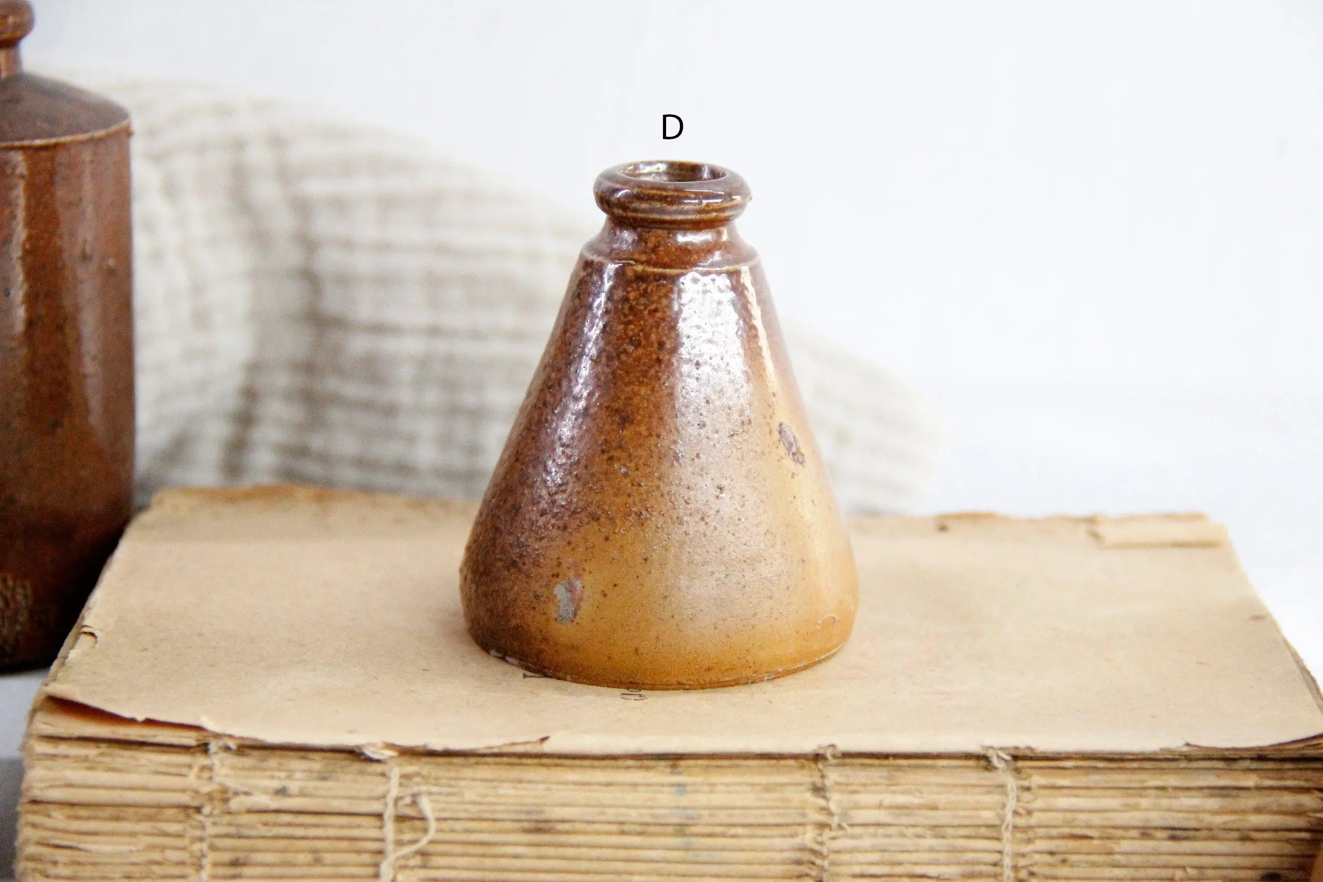 Assorted Antique Stoneware Ink Well Bottle | Mini Crock  Debra Hall Lifestyle