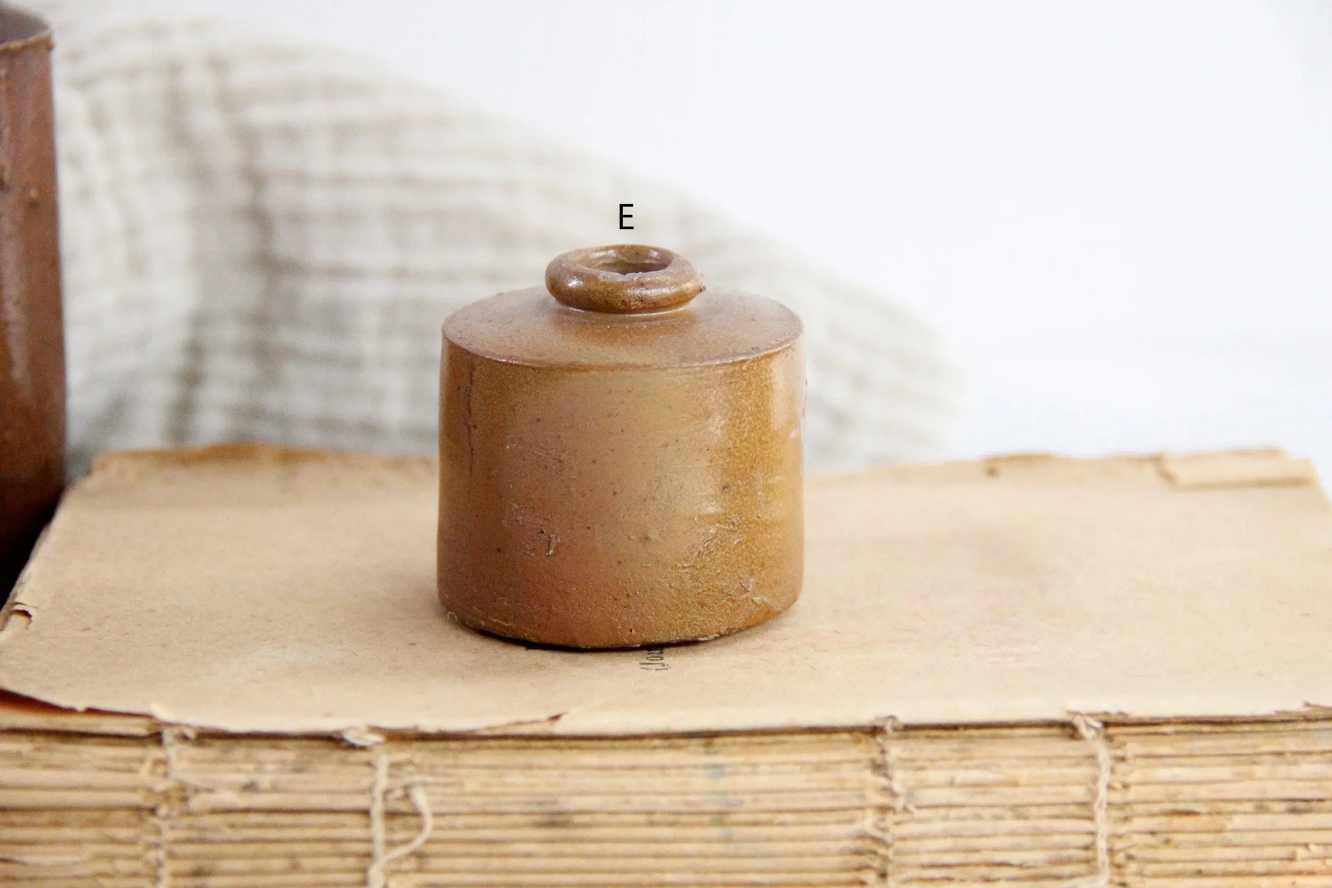 Assorted Antique Stoneware Ink Well Bottle | Mini Crock  Debra Hall Lifestyle