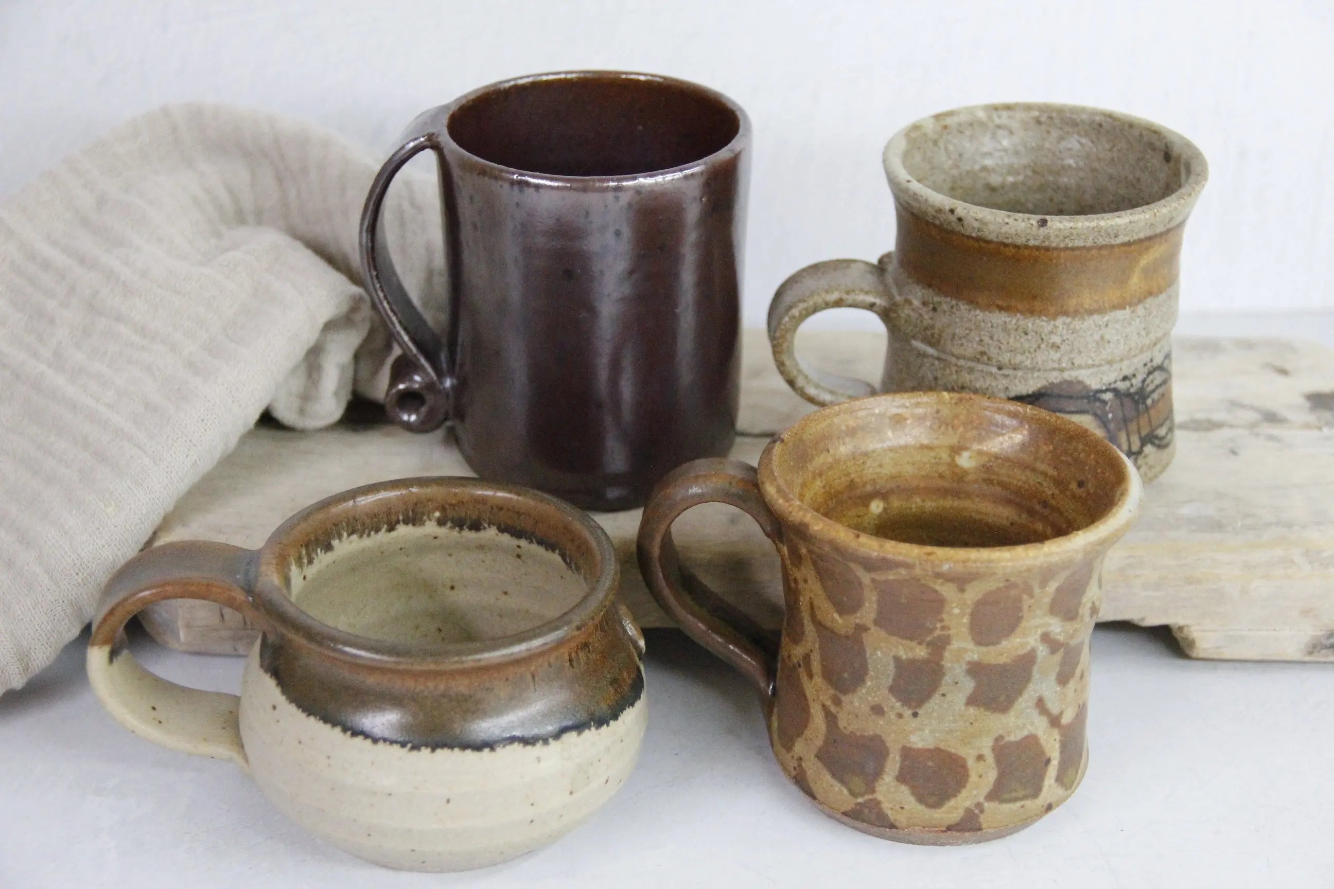 Assorted Handmade Pottery Mugs | Vintage Cup-Studio Art  Debra Hall Lifestyle