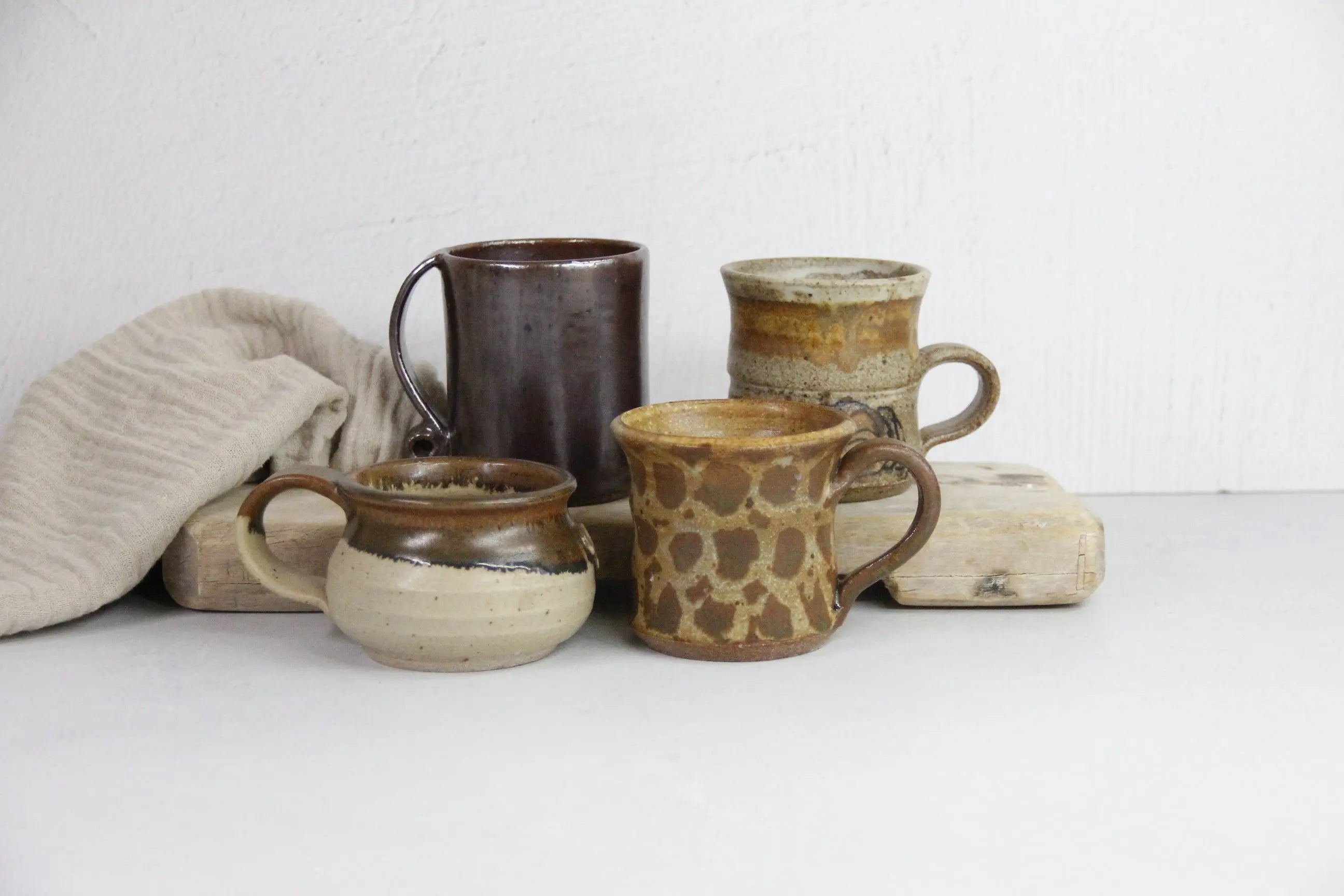 Assorted Handmade Pottery Mugs | Vintage Cup-Studio Art  Debra Hall Lifestyle