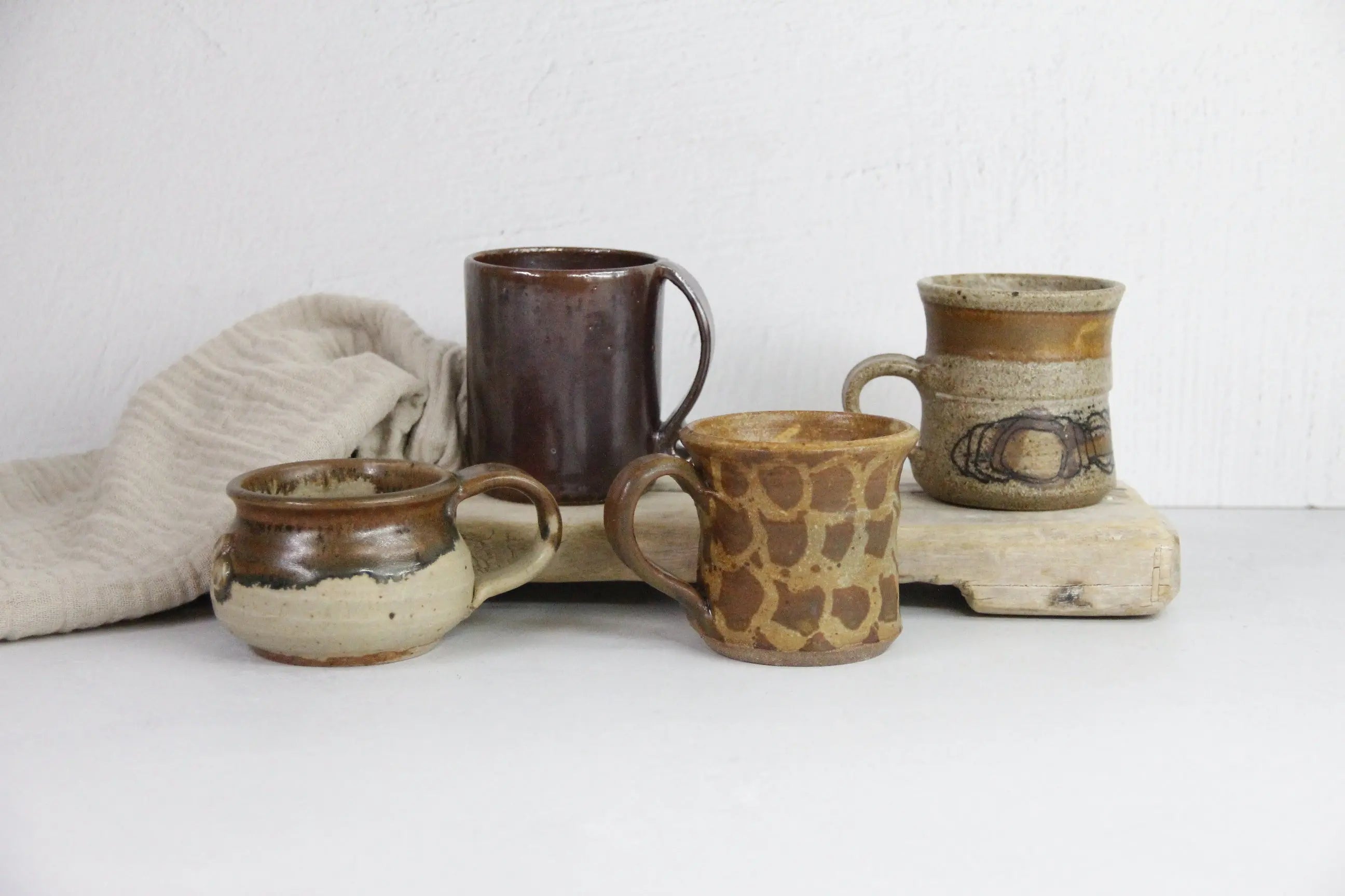 Assorted Handmade Pottery Mugs | Vintage Cup-Studio Art  Debra Hall Lifestyle