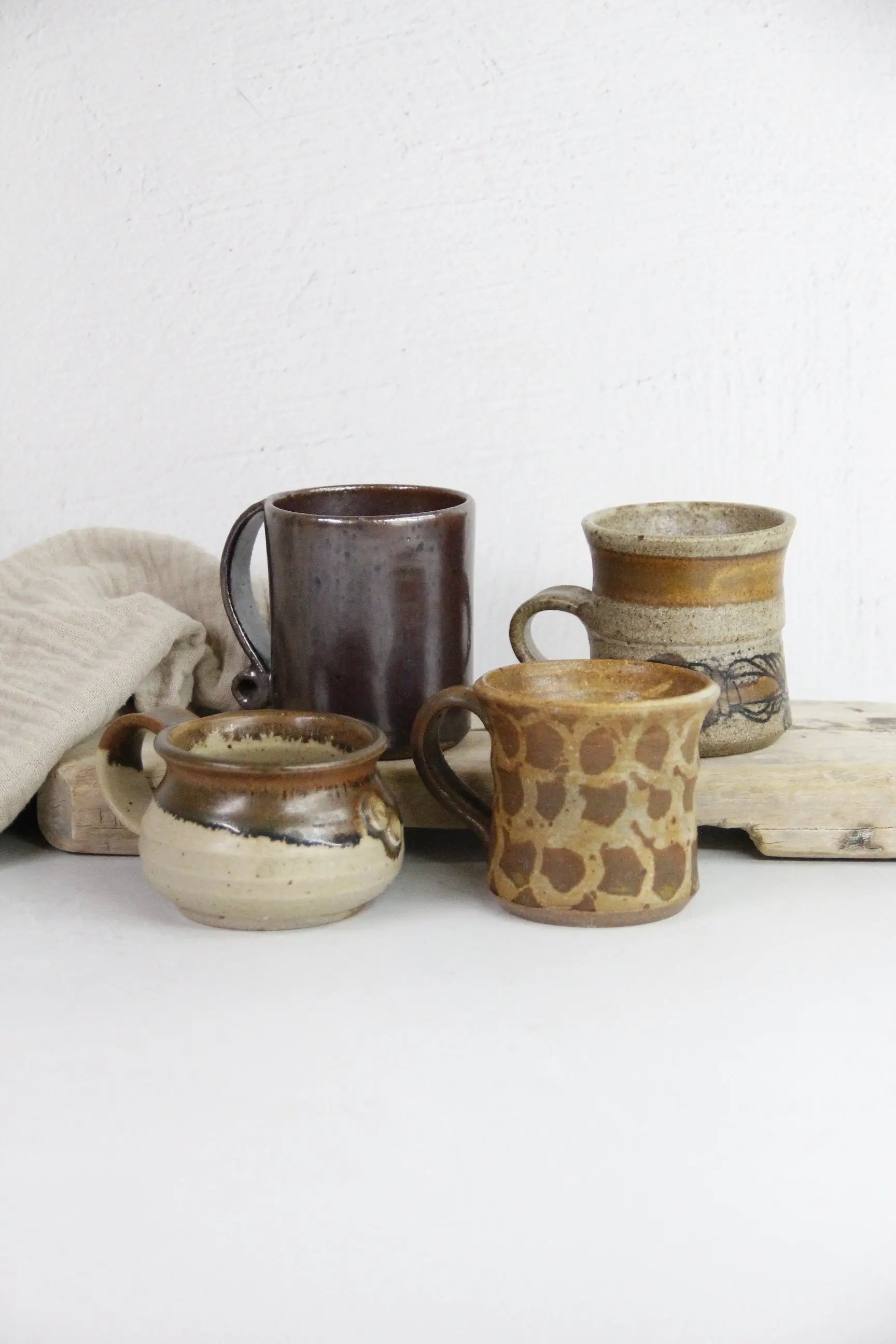 Assorted Handmade Pottery Mugs | Vintage Cup-Studio Art  Debra Hall Lifestyle
