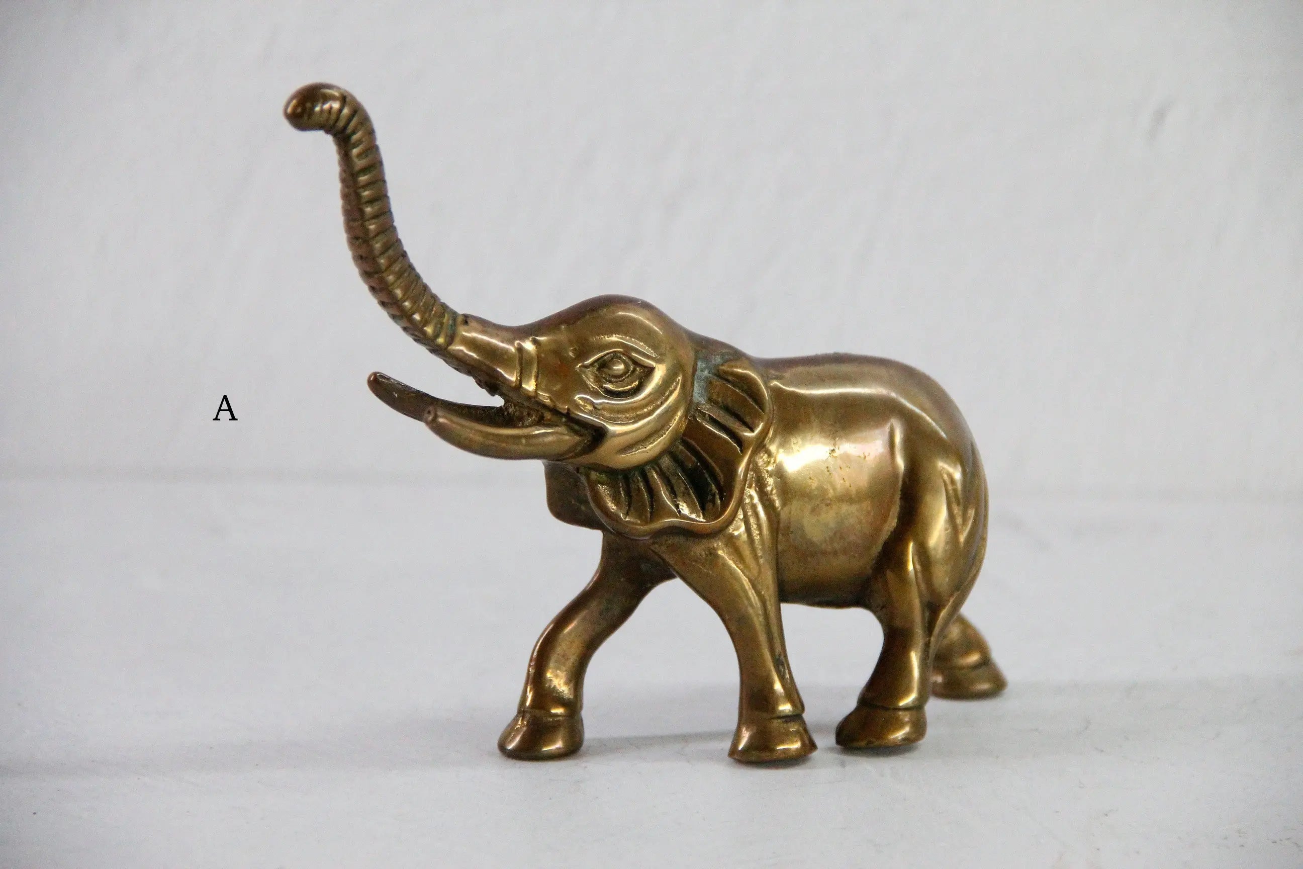 Assorted Vintage Brass Elephant | Brass Lucky Figurine One  Debra Hall Lifestyle