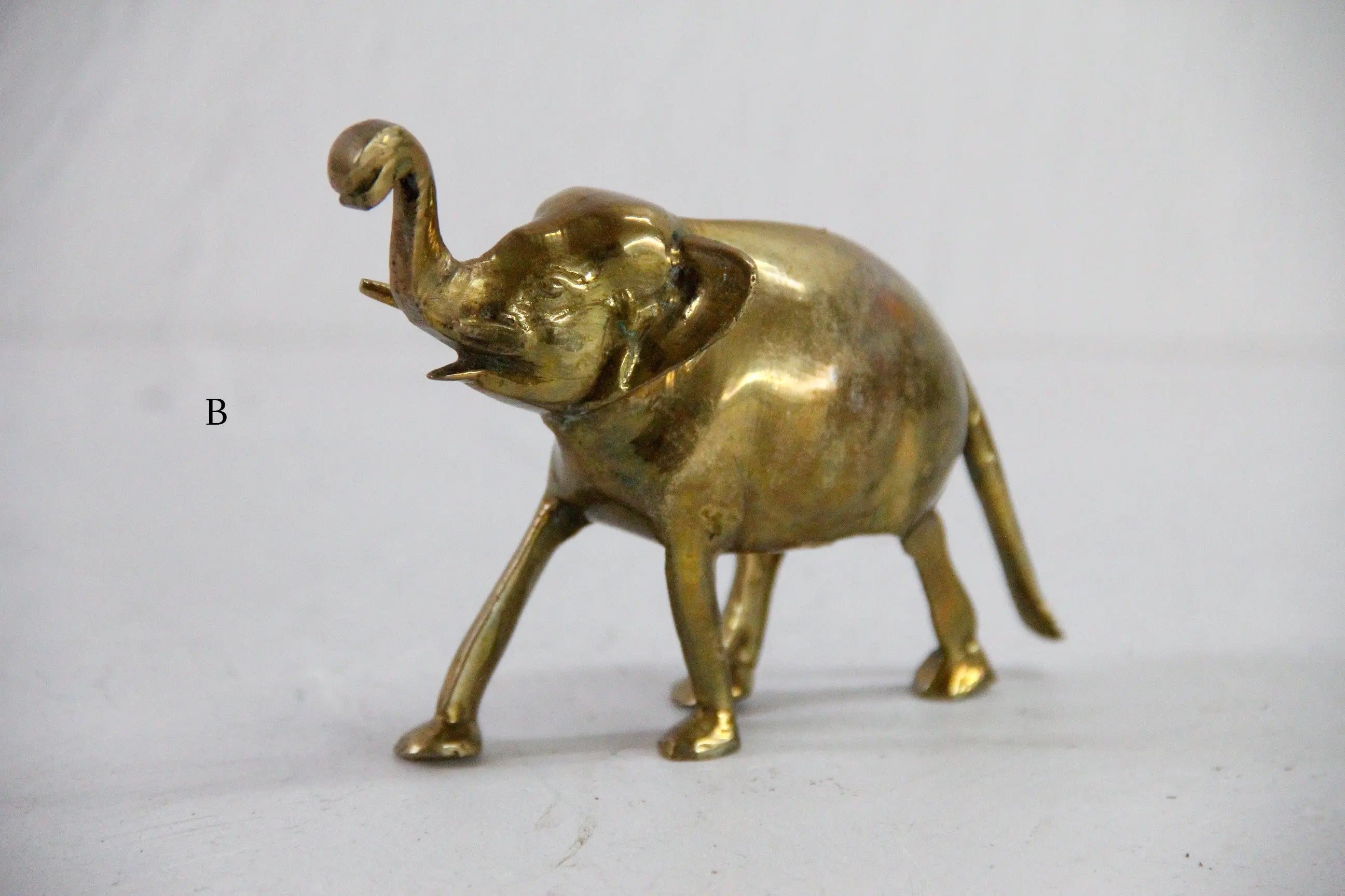 Assorted Vintage Brass Elephant | Brass Lucky Figurine One  Debra Hall Lifestyle