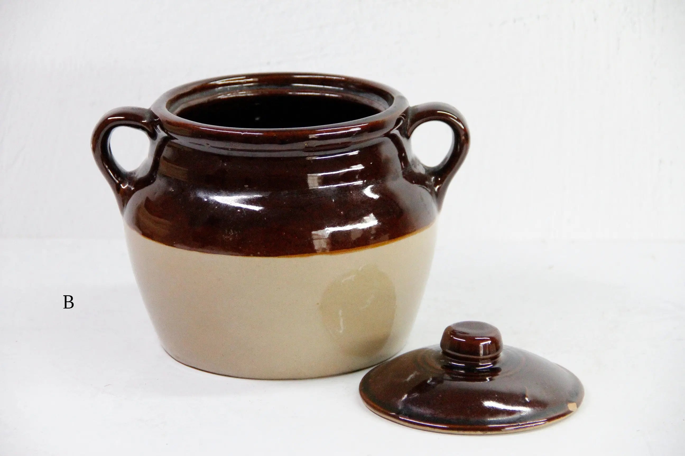 Assorted Vintage Brown Dipped Bean Pots | USA Stoneware Crocks  Debra Hall Lifestyle