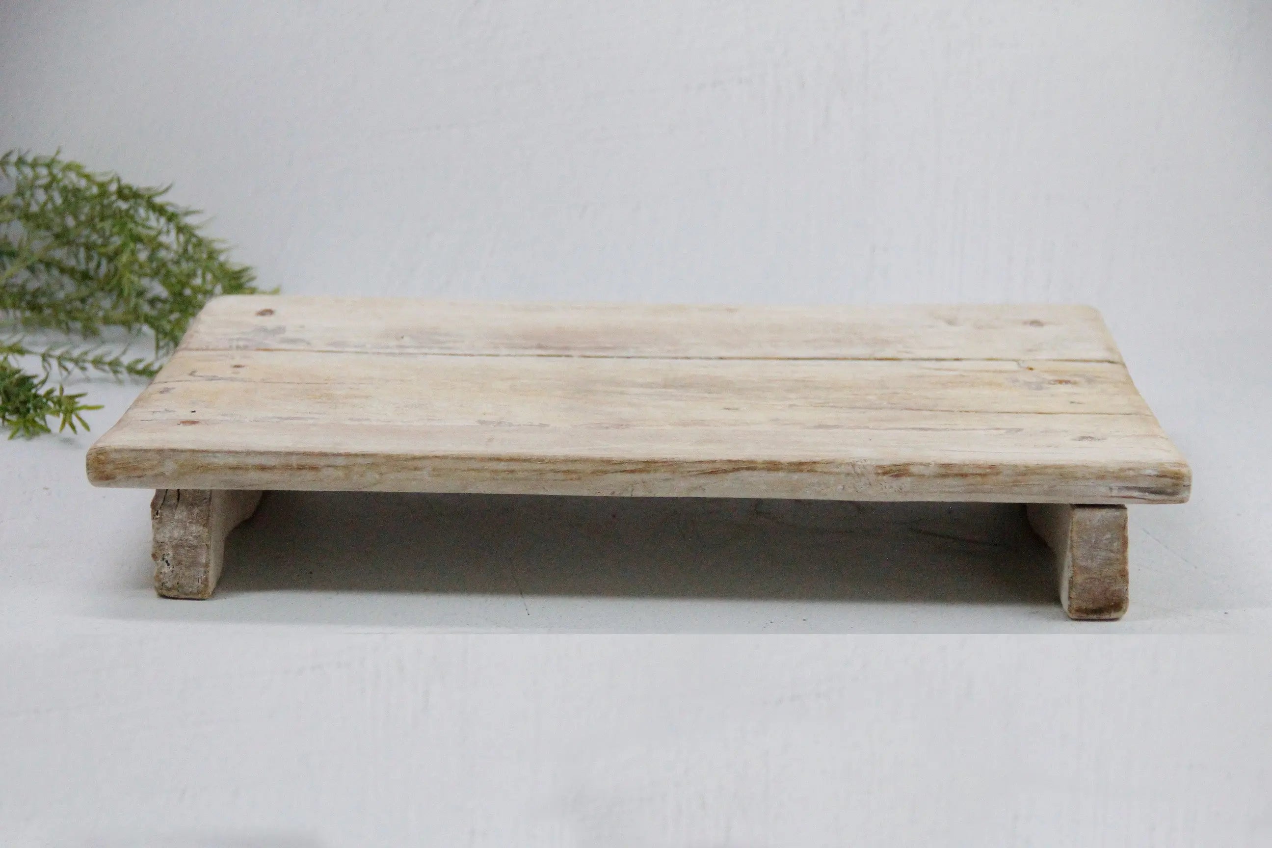 Bajot Table | Vintage Bleached Wood Riser  Debra Hall Lifestyle