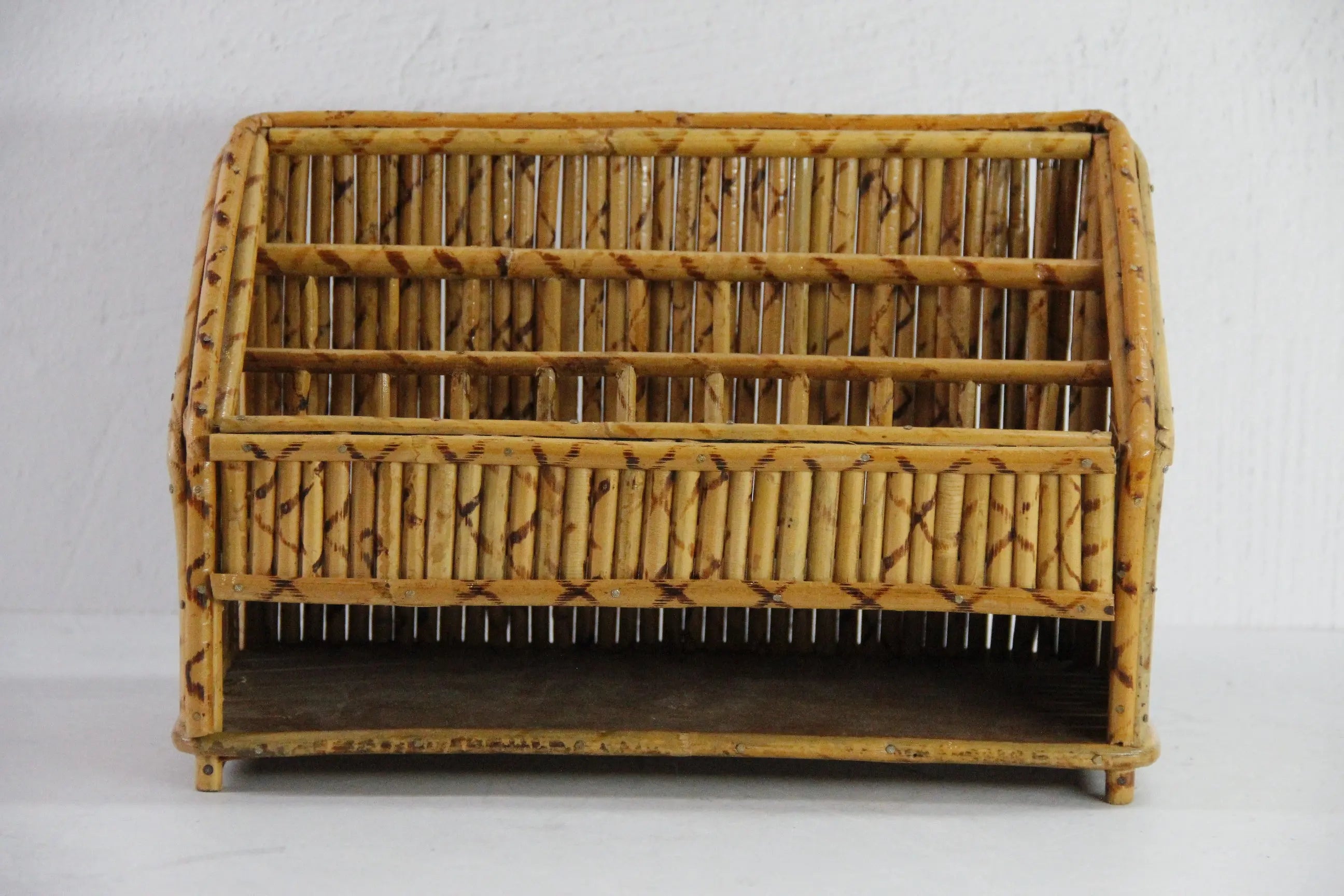 Bamboo Letter Holder | Vintage Desk Caddy Organizer  Debra Hall Lifestyle
