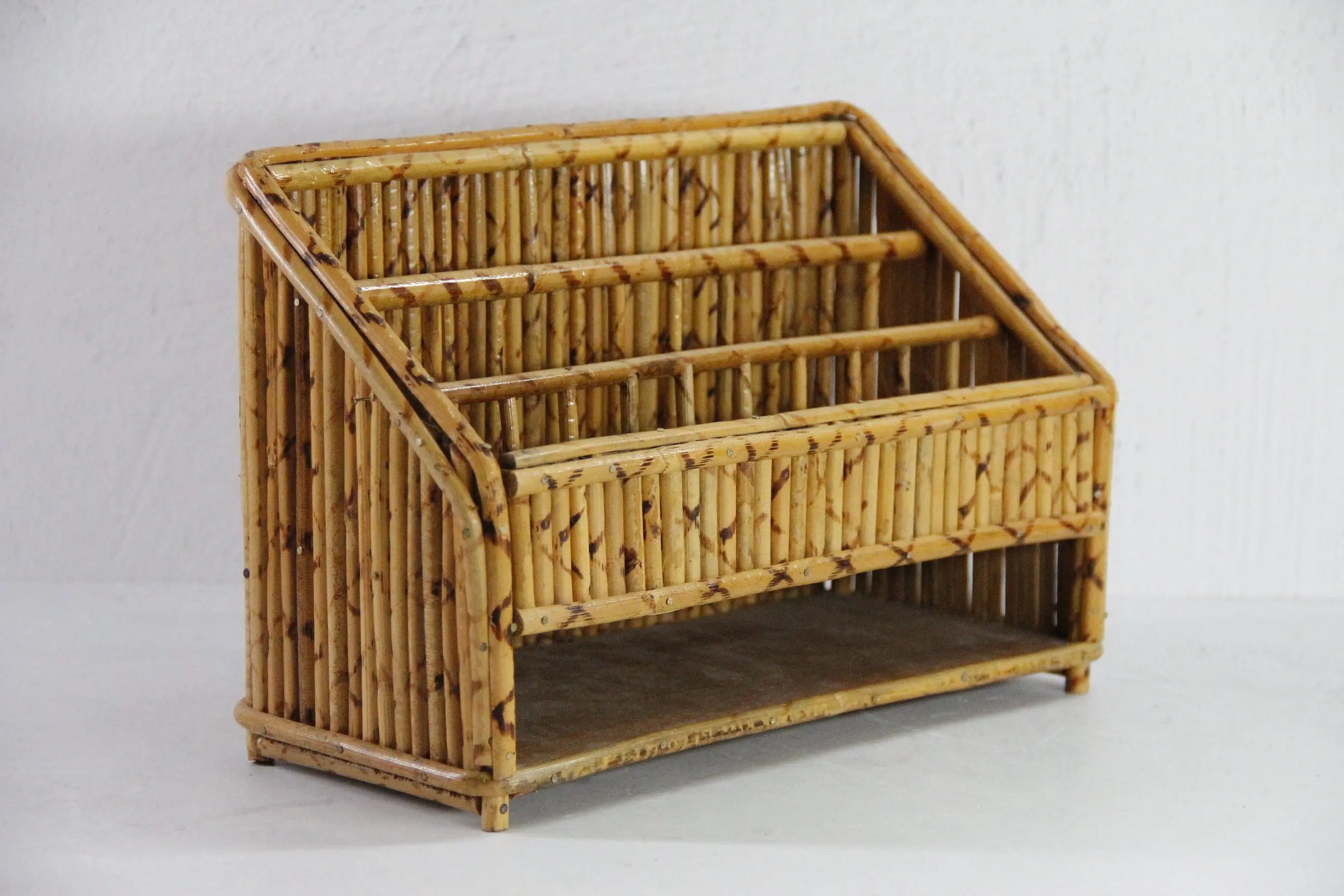 Bamboo Letter Holder | Vintage Desk Caddy Organizer  Debra Hall Lifestyle