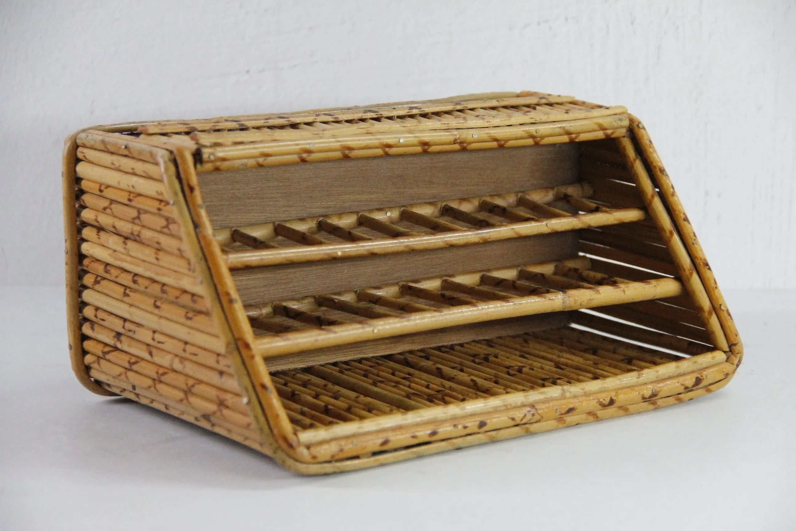 Bamboo Letter Holder | Vintage Desk Caddy Organizer  Debra Hall Lifestyle