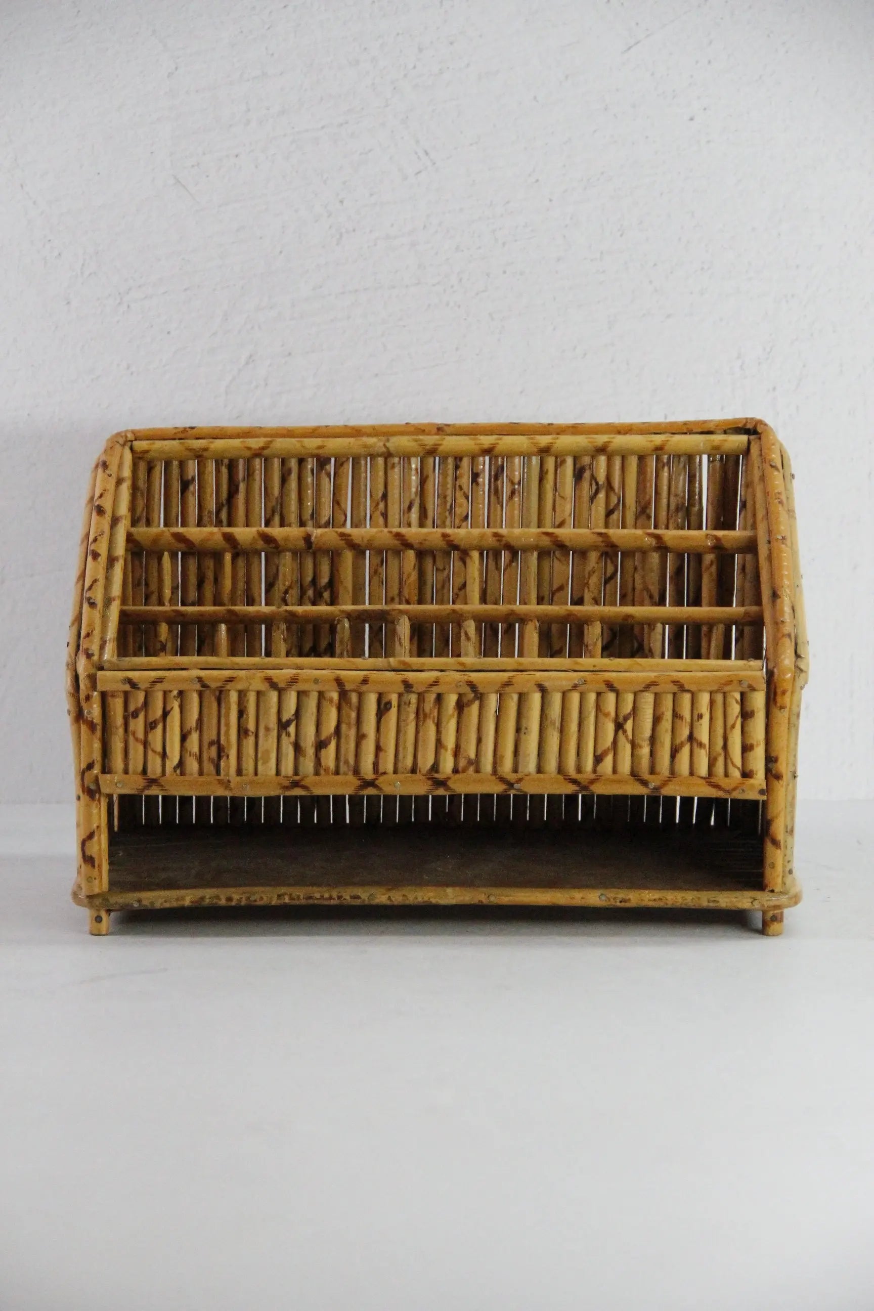 Bamboo Letter Holder | Vintage Desk Caddy Organizer  Debra Hall Lifestyle