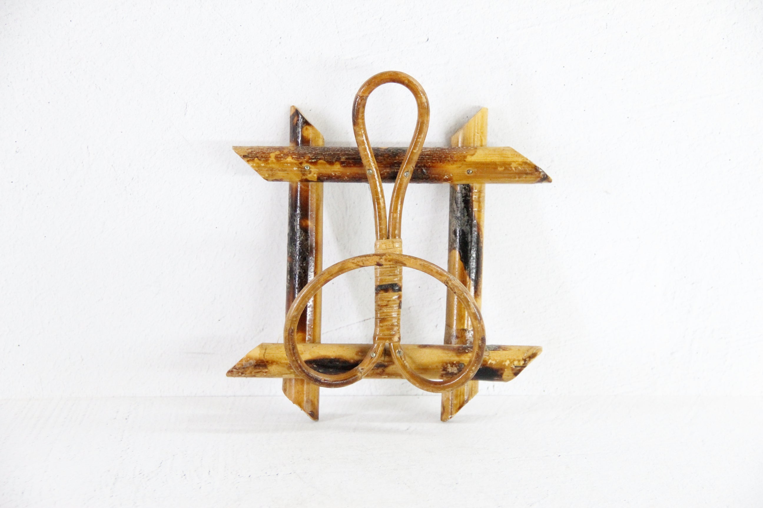 Bamboo Coat Rack Wall | Mid-Century French Riviera Italian