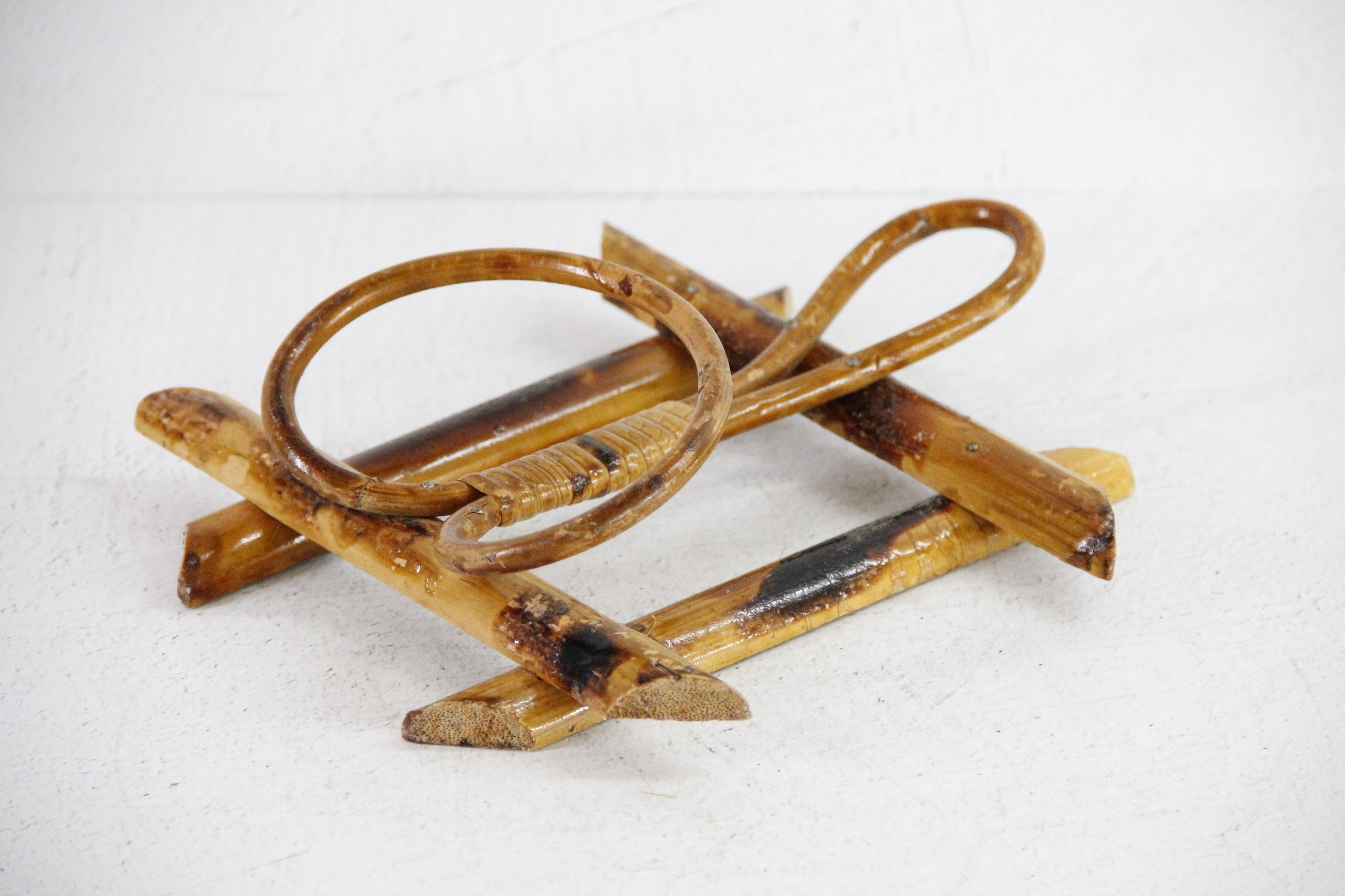 Bamboo Coat Rack Wall | Mid-Century French Riviera Italian