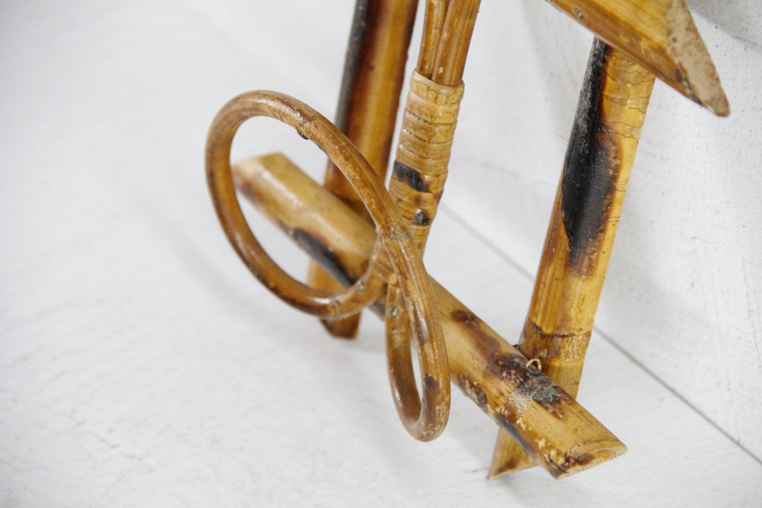 Bamboo Coat Rack Wall | Mid-Century French Riviera Italian