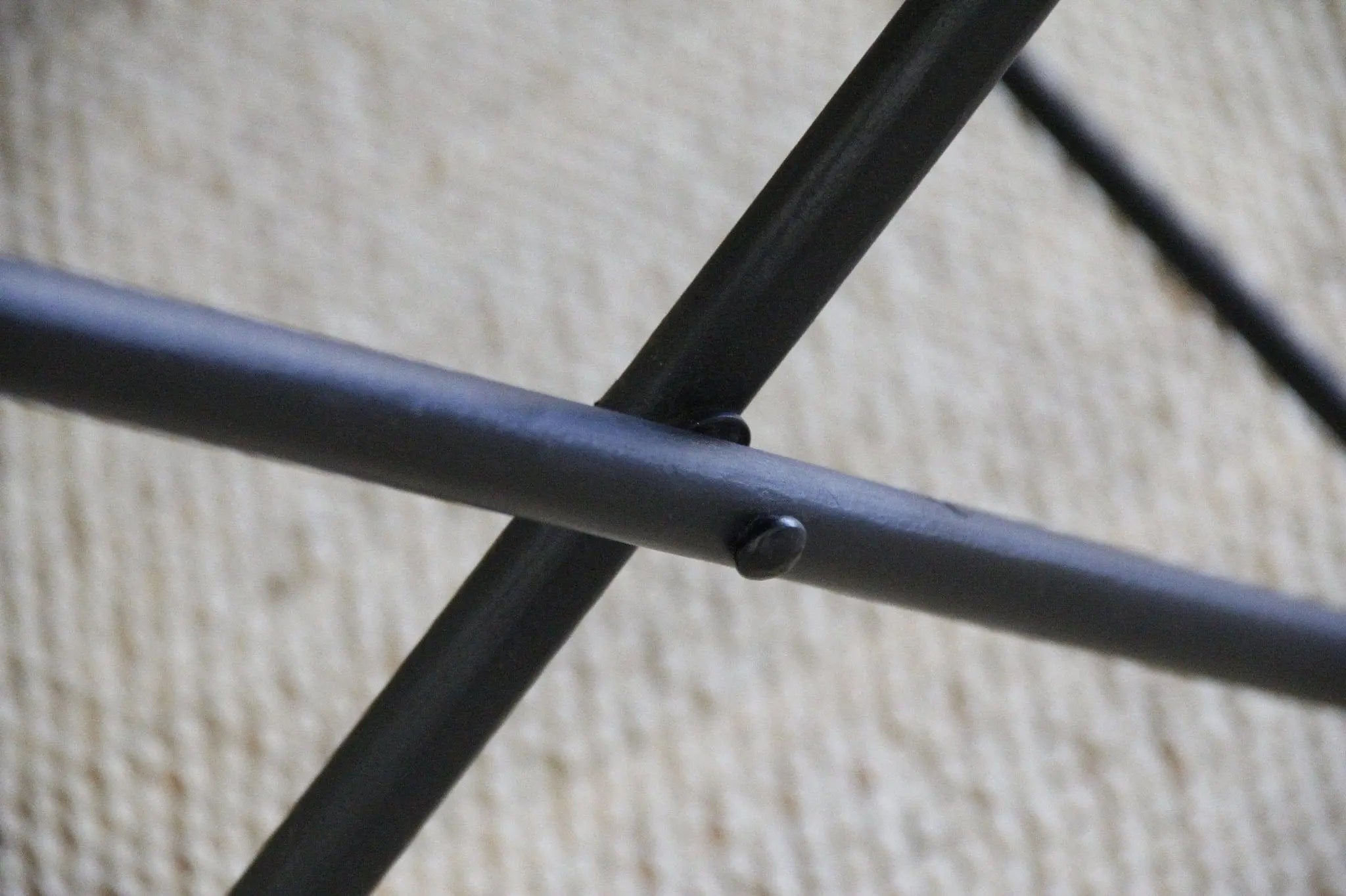 Black Iron and Leather Folding Bench | Upholstered  Debra Hall Lifestyle