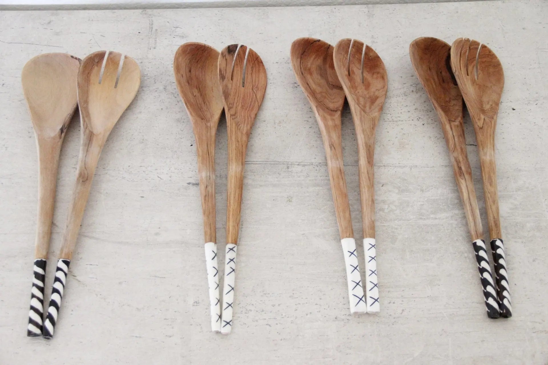 Bone Handle Salad Servers | Pair  Debra Hall Lifestyle