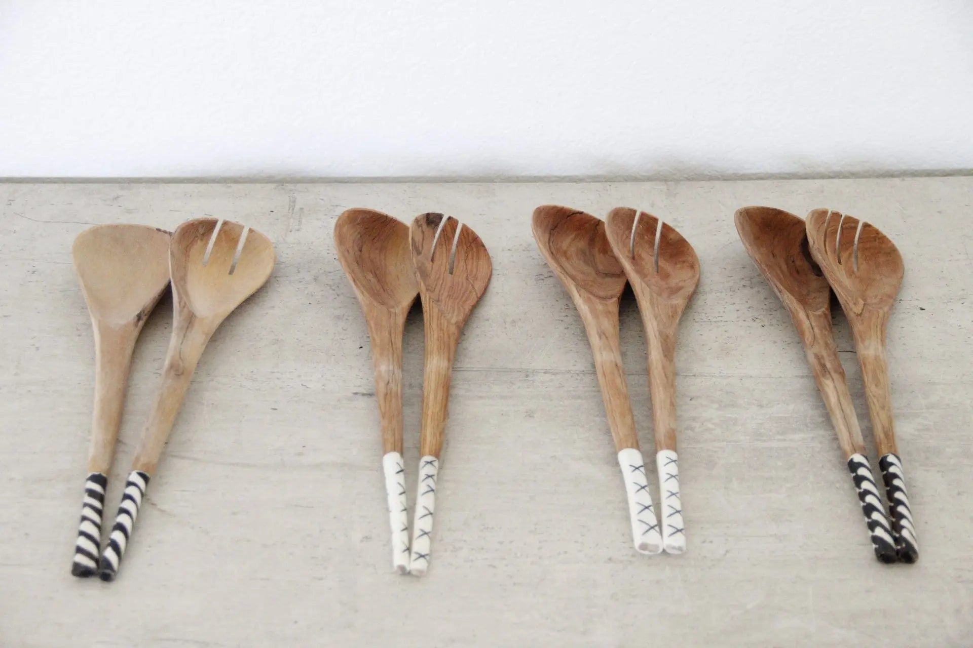 Bone Handle Salad Servers | Pair  Debra Hall Lifestyle