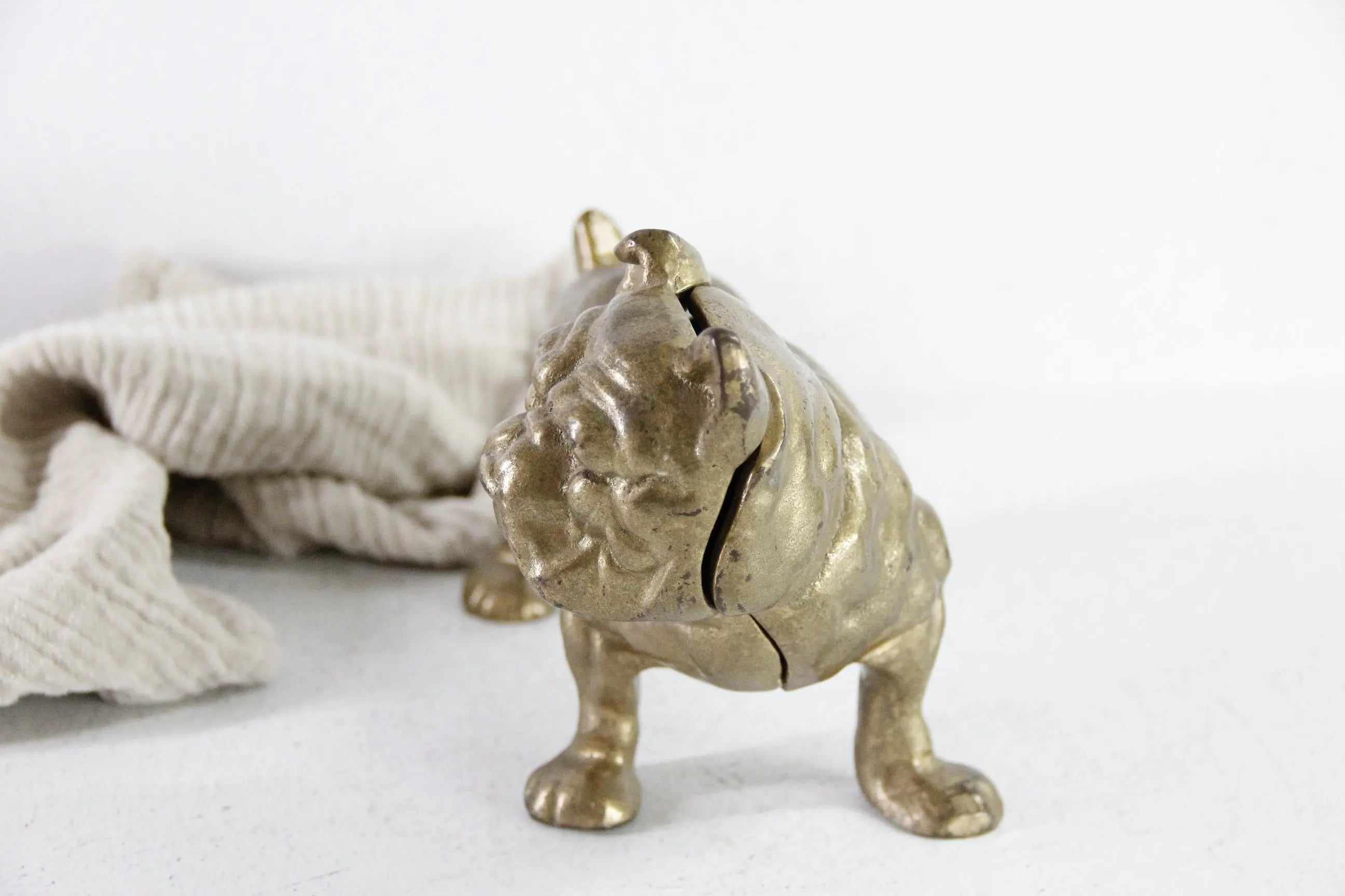 Brass Bulldog Bank | Vintage Figurine Doorstop  Debra Hall Lifestyle