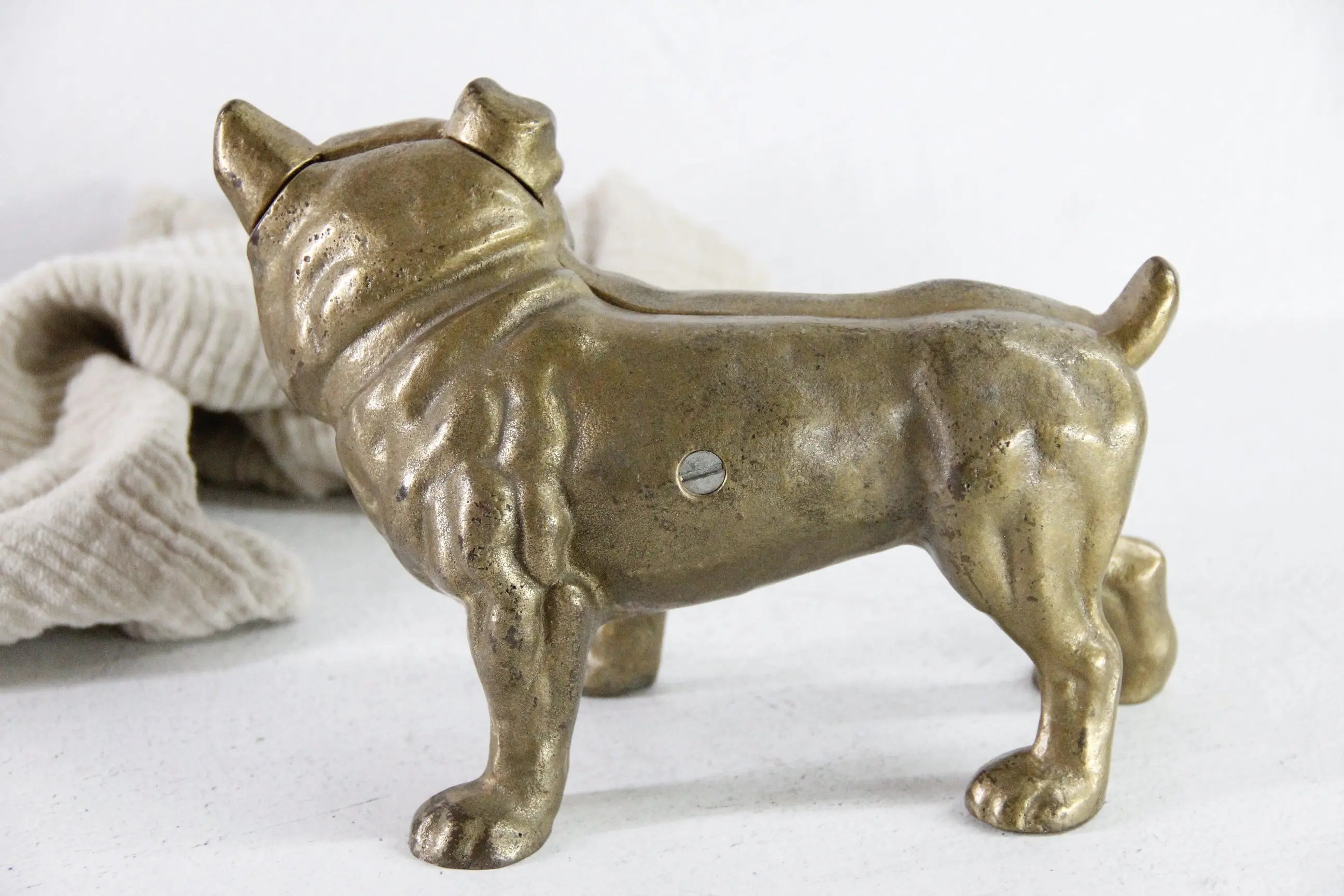 Brass Bulldog Bank | Vintage Figurine Doorstop  Debra Hall Lifestyle