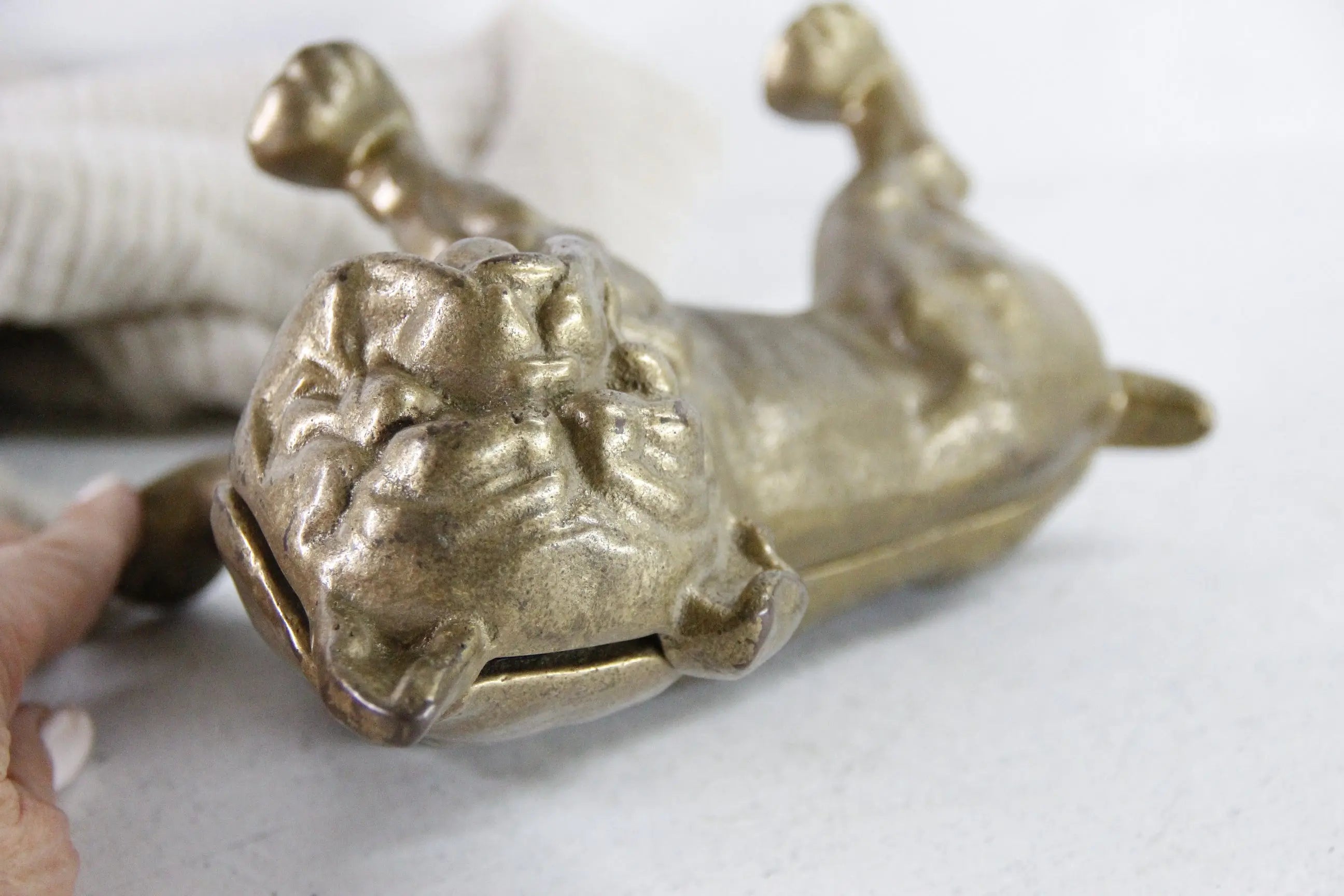 Brass Bulldog Bank | Vintage Figurine Doorstop  Debra Hall Lifestyle