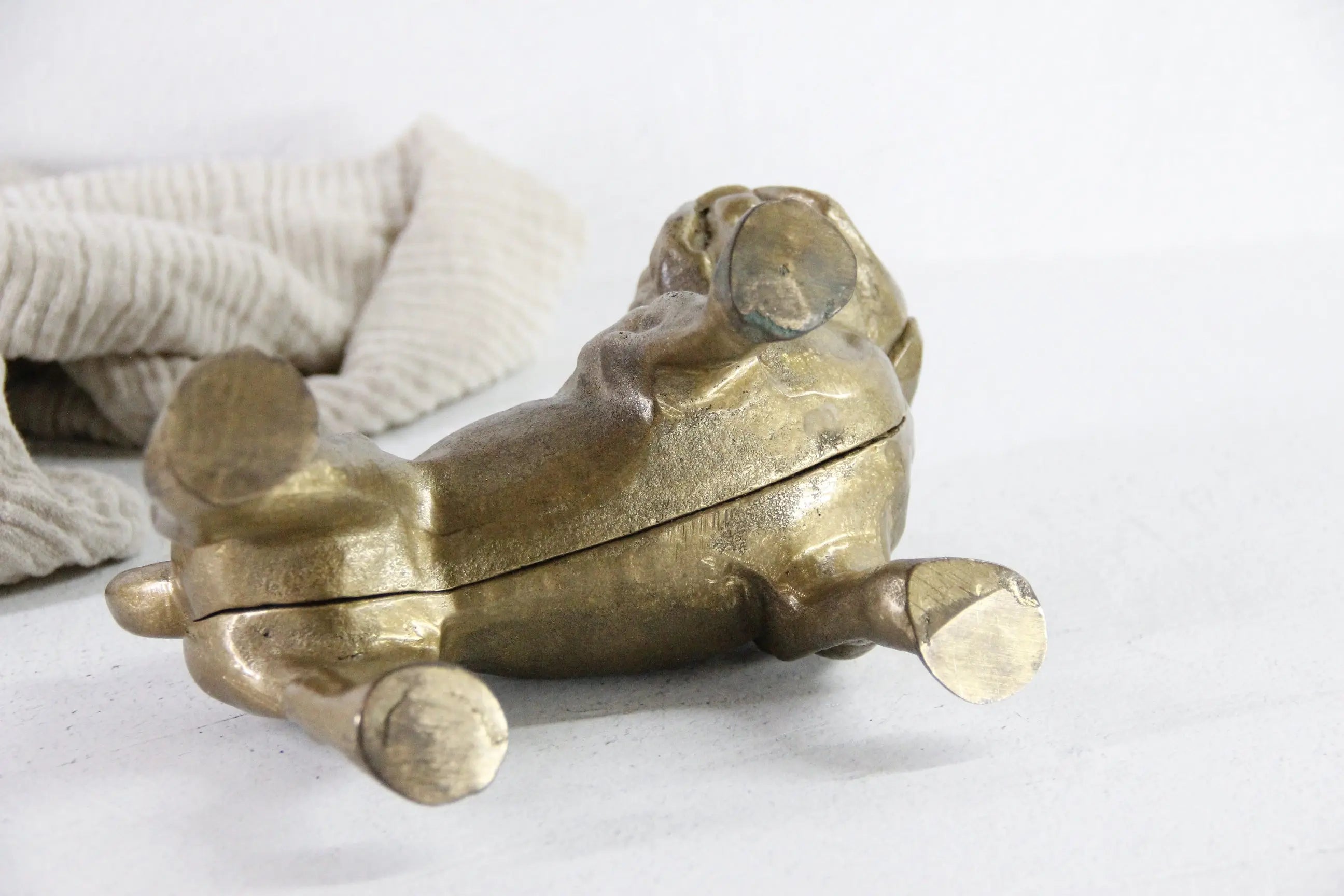 Brass Bulldog Bank | Vintage Figurine Doorstop  Debra Hall Lifestyle