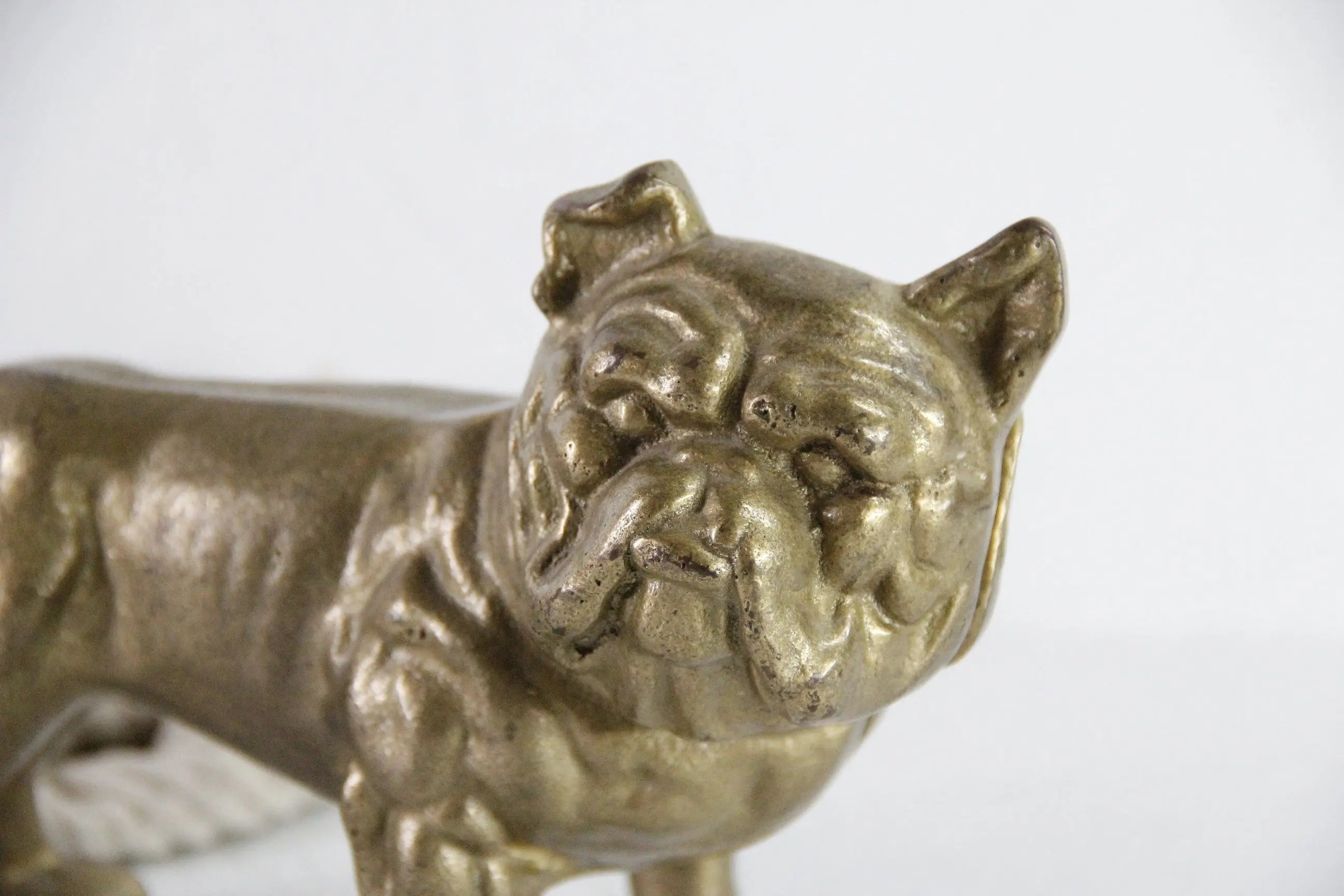 Brass Bulldog Bank | Vintage Figurine Doorstop  Debra Hall Lifestyle
