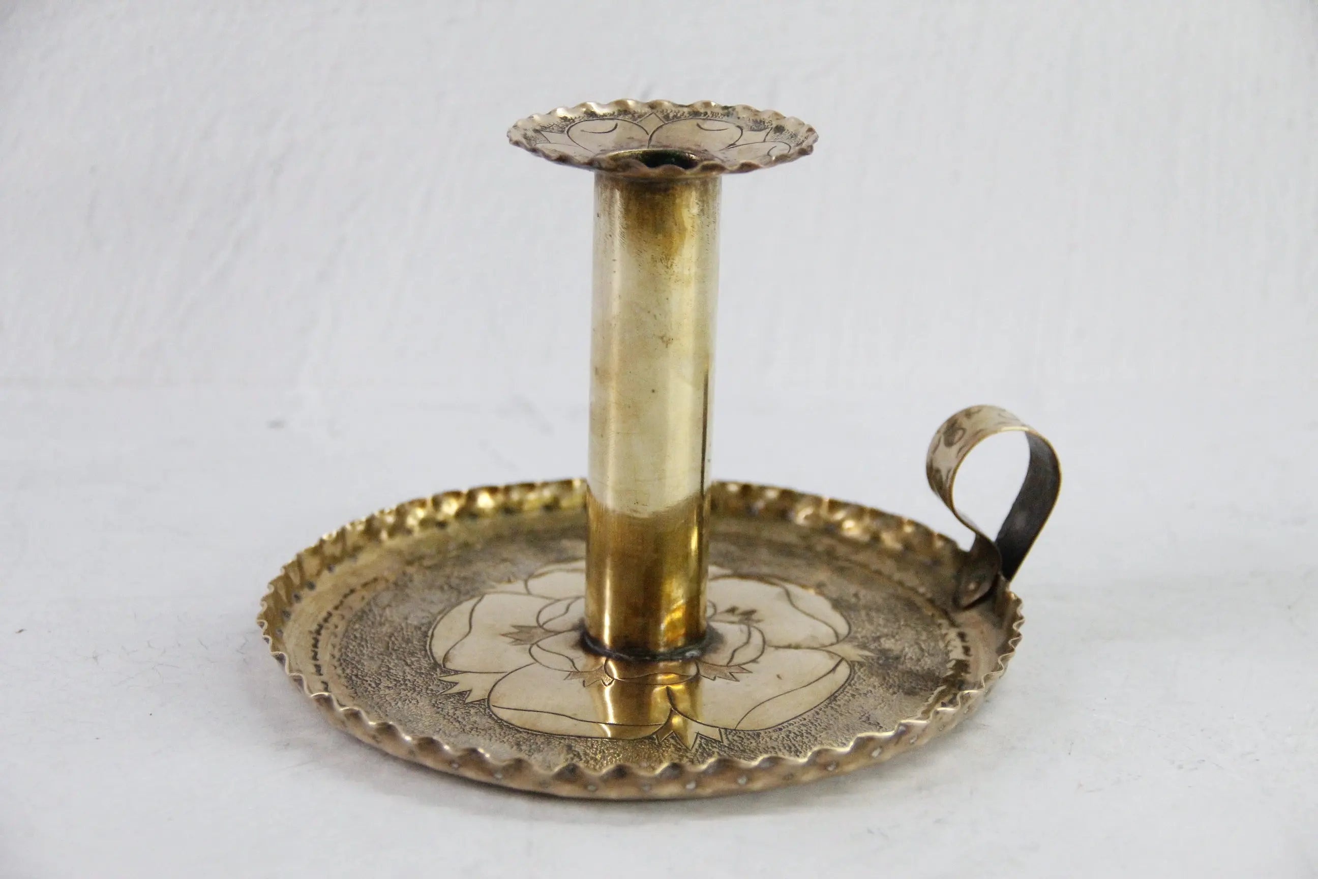 Brass Candle Engraved  Debra Hall Lifestyle