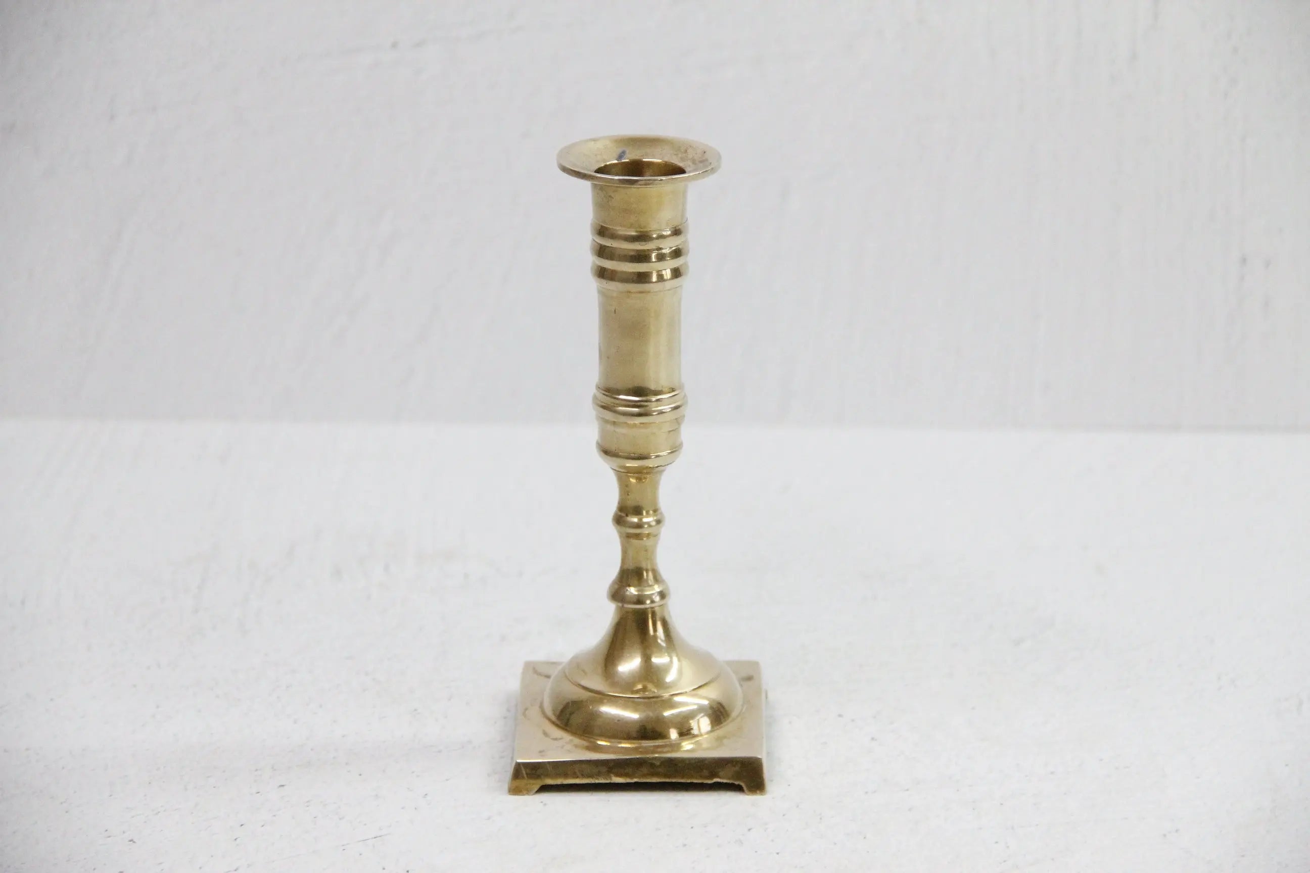Brass Candle Holder Antique | Taper Footed Candlestick  Debra Hall Lifestyle