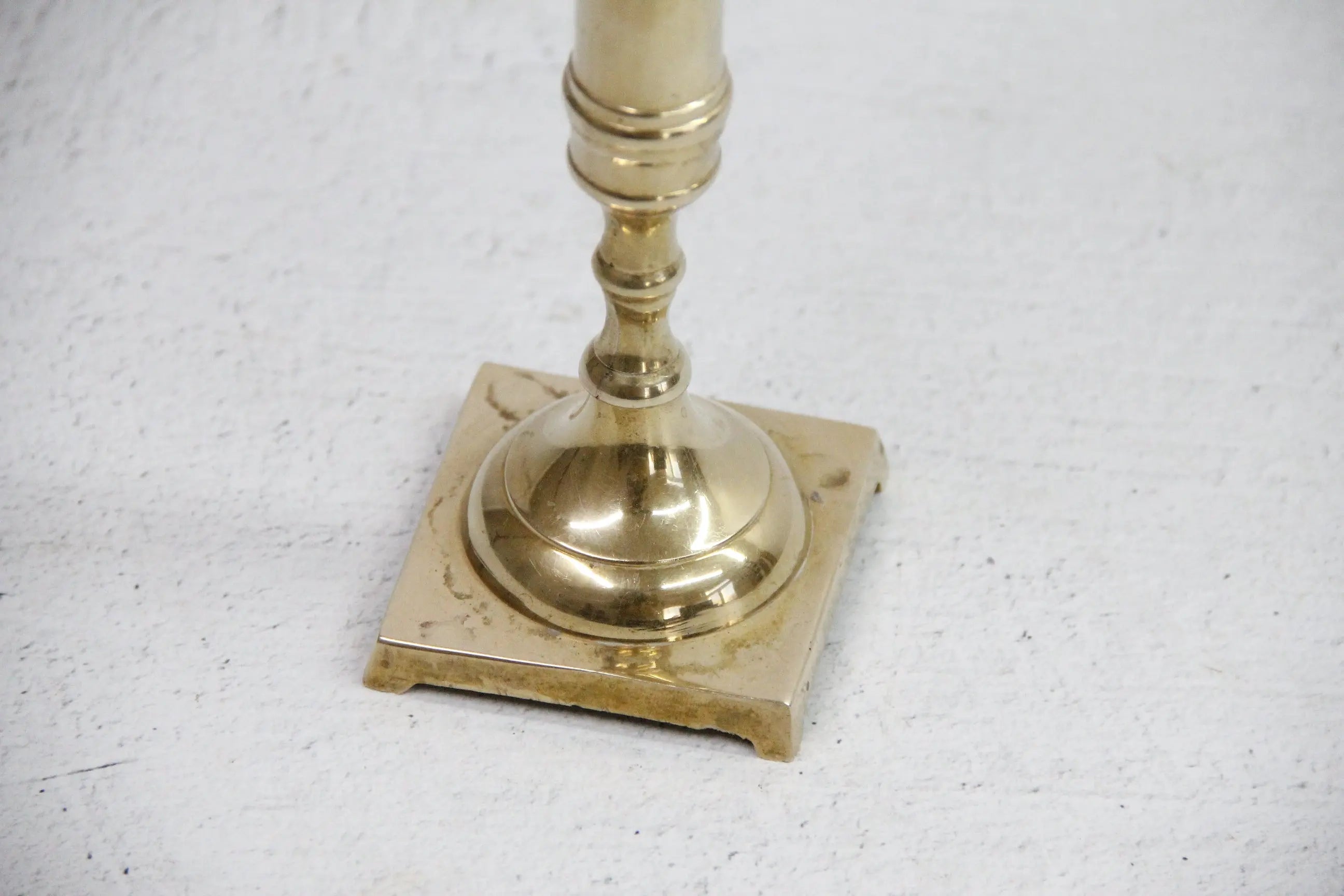 Brass Candle Holder Antique | Taper Footed Candlestick  Debra Hall Lifestyle