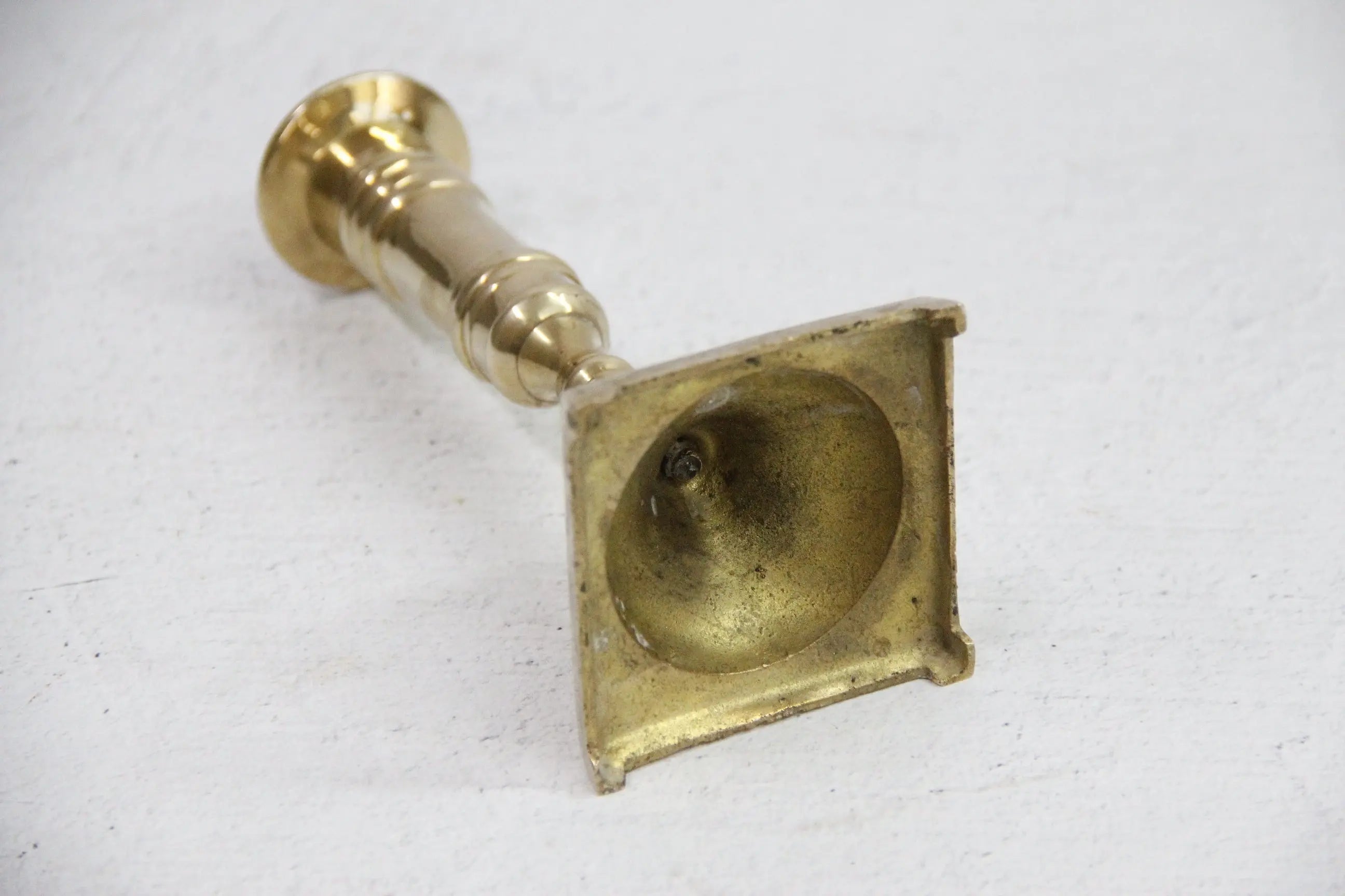 Brass Candle Holder Antique | Taper Footed Candlestick  Debra Hall Lifestyle