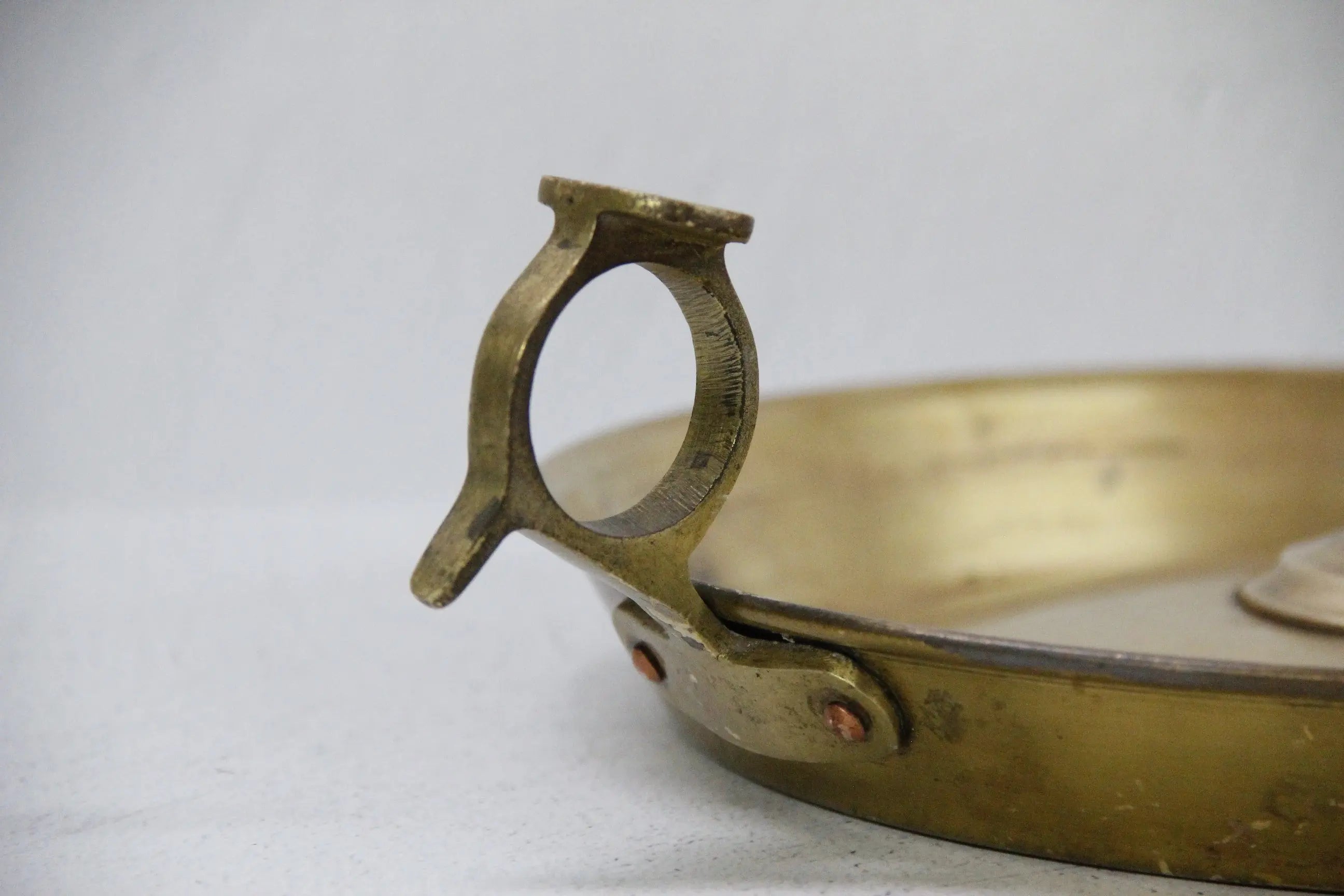 Brass Candle Holder Vintage-Oversize Chamber Candlestick  Debra Hall Lifestyle