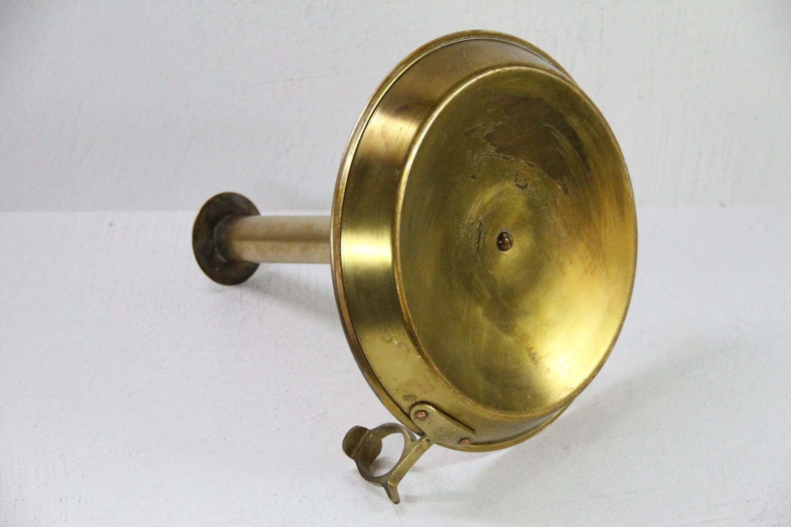 Brass Candle Holder Vintage-Oversize Chamber Candlestick  Debra Hall Lifestyle