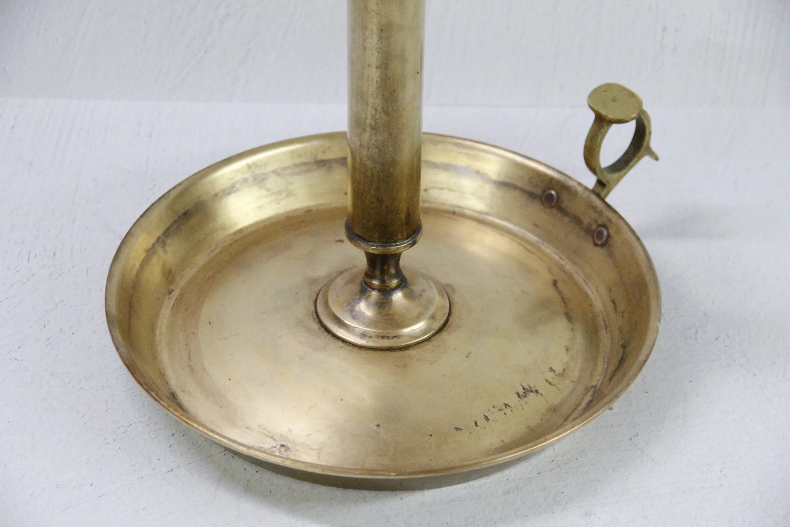 Brass Candle Holder Vintage-Oversize Chamber Candlestick  Debra Hall Lifestyle