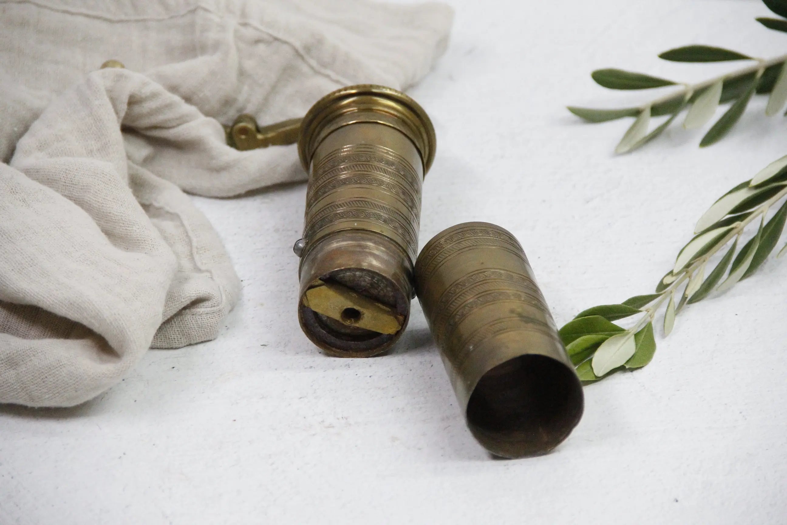 Brass Pepper Mill Antique | Turkish Coffee Grinder Decor  Debra Hall Lifestyle