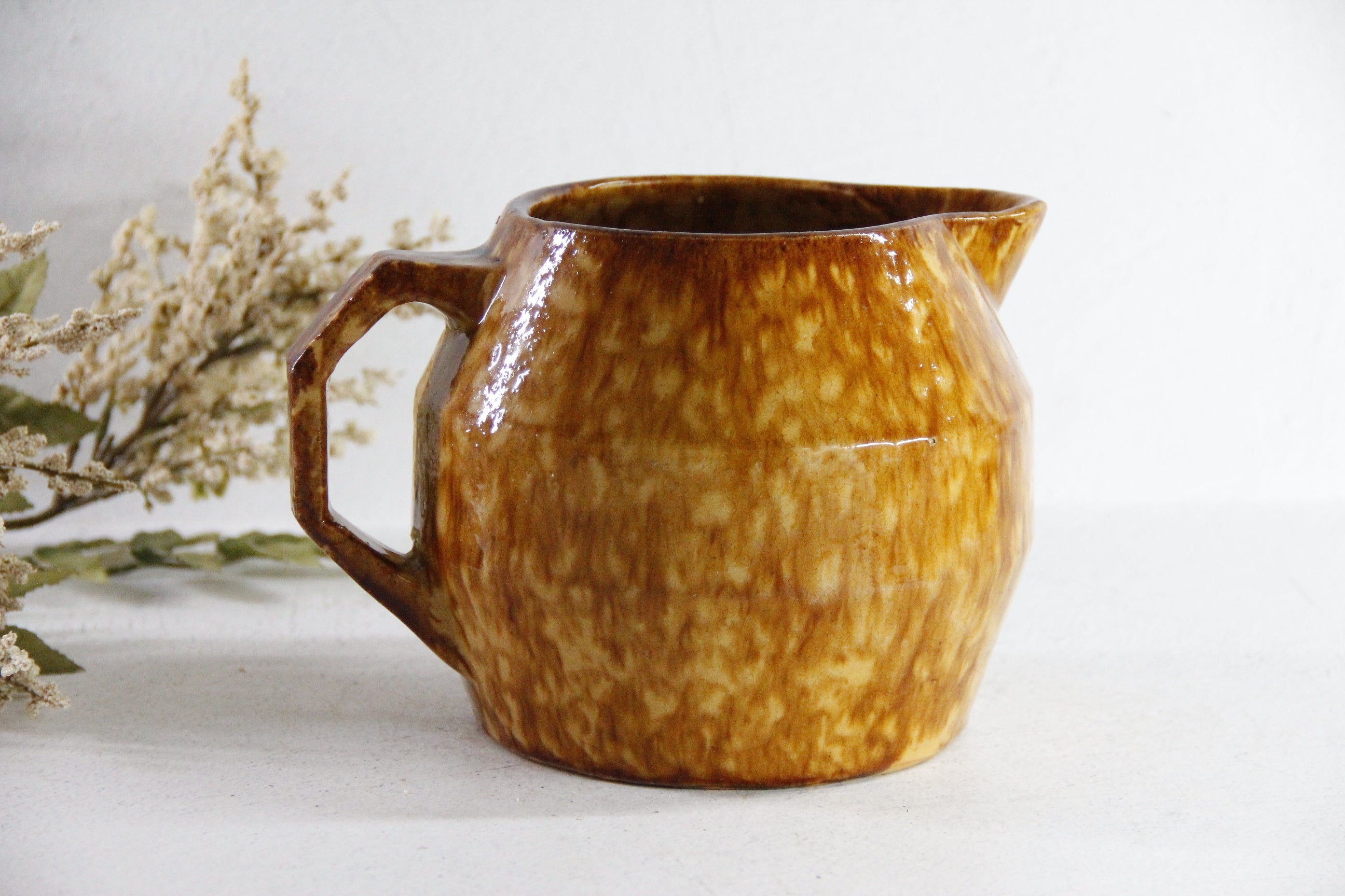 Brush McCoy Pottery Batter Pitcher | Antique Yellowware  Debra Hall Lifestyle