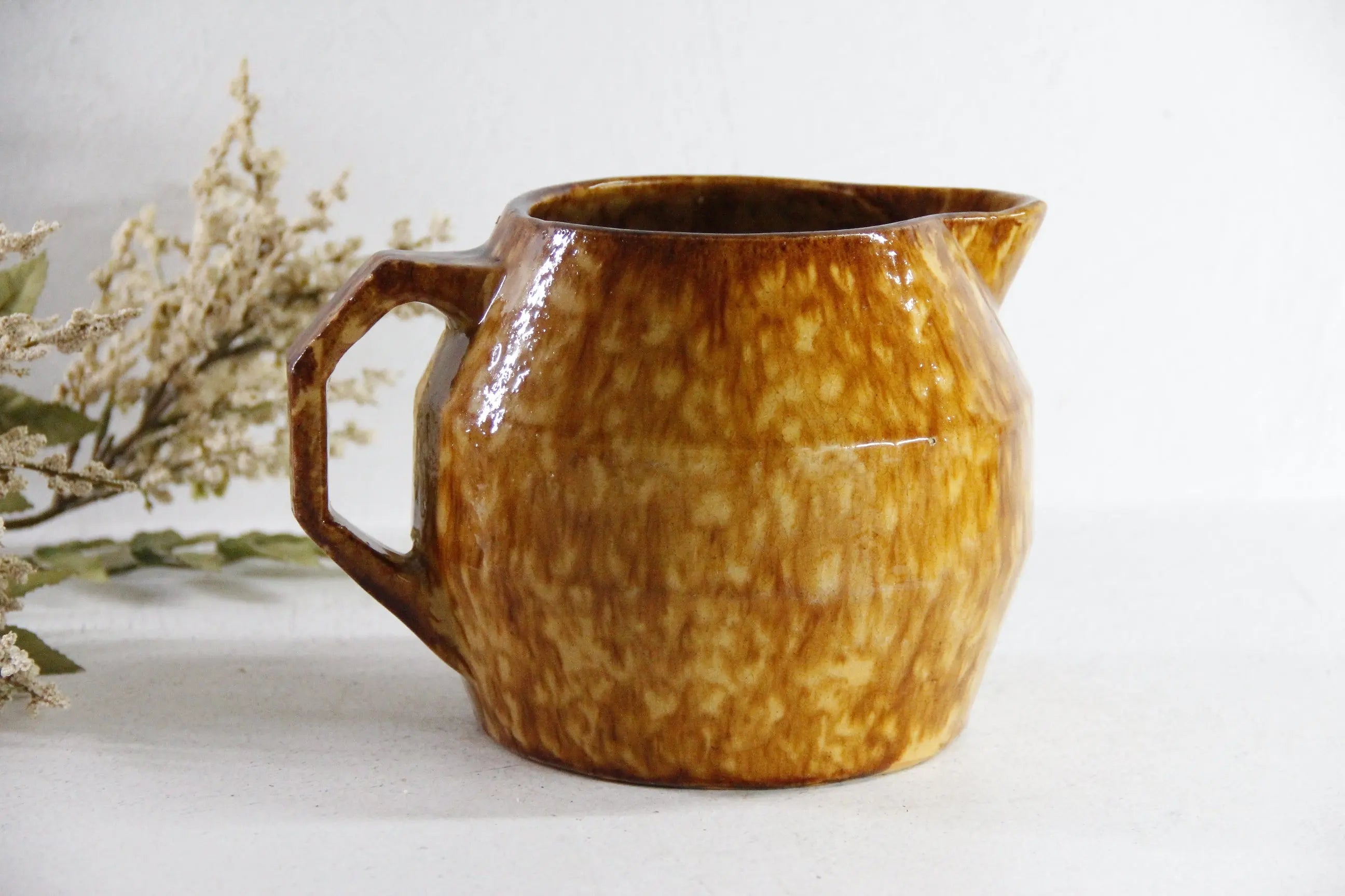 Brush McCoy Pottery Batter Pitcher | Antique Yellowware  Debra Hall Lifestyle